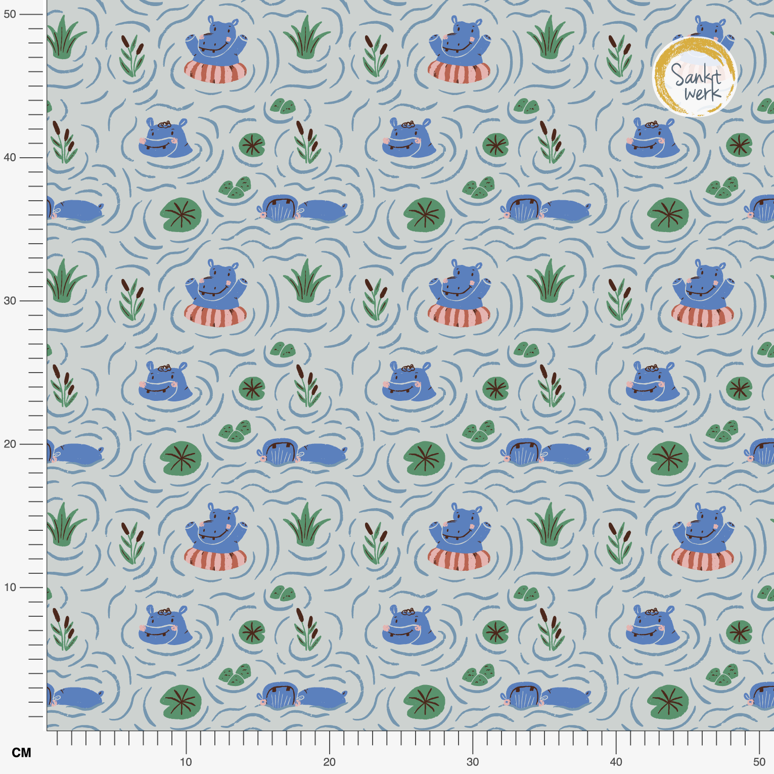 Organic fabric  - Hippo Holiday