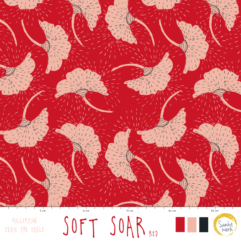 Bio Stoff - Soft Soar Red von Sanktwerk in rot