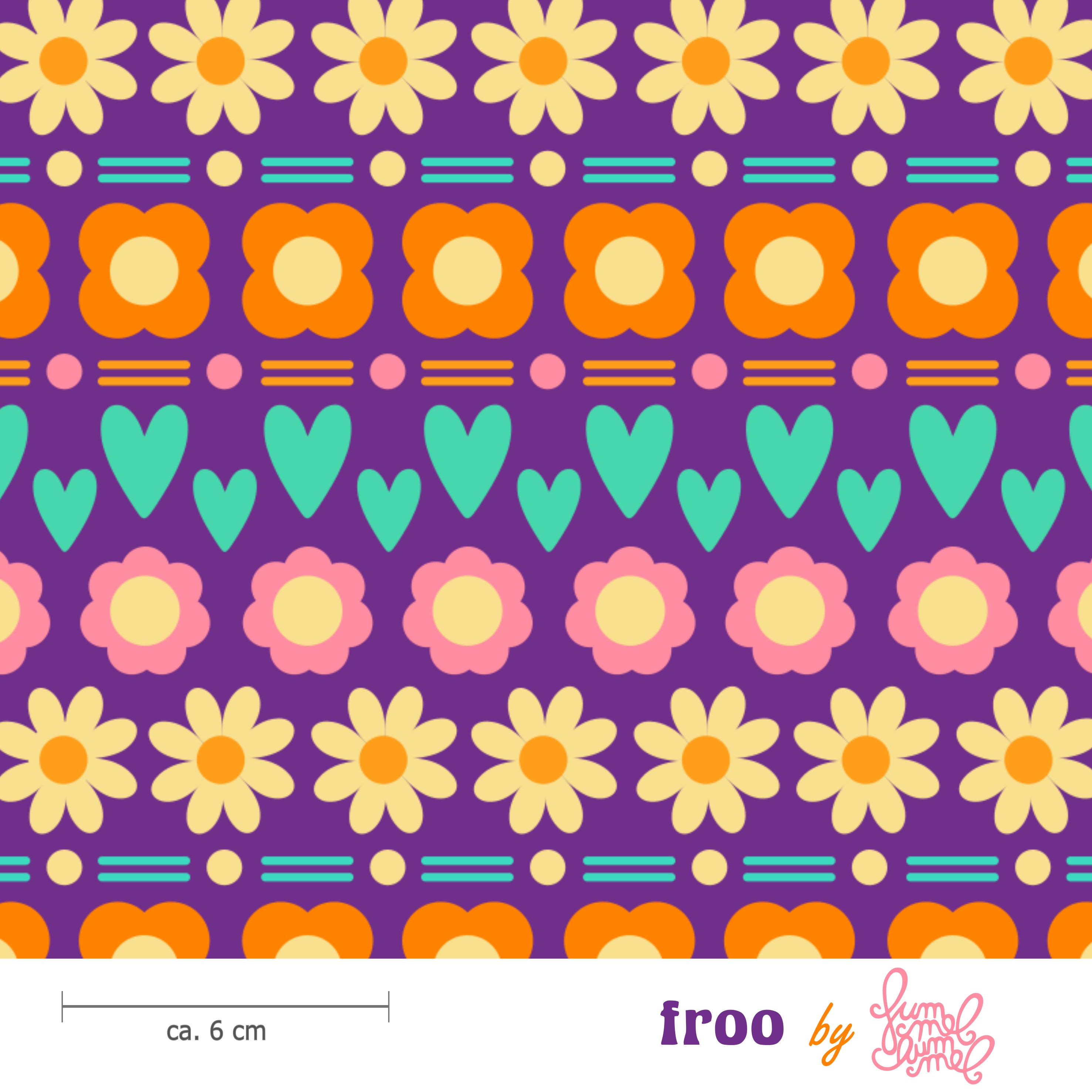Bio Stoff - Froo Pflaume von Fummelhummel in lila