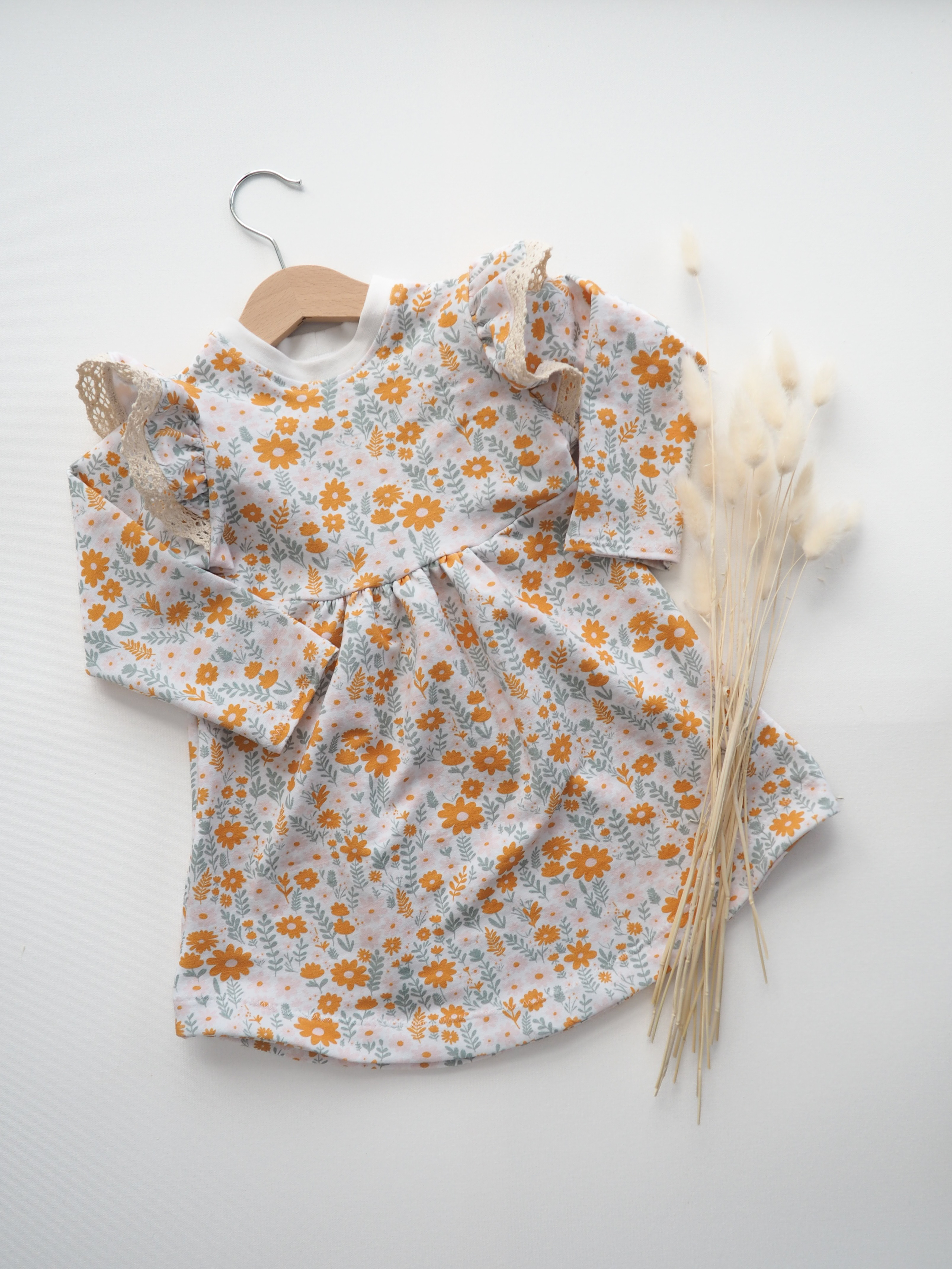 Organic Fabric  - Grüße aus der Blumenwiese pink