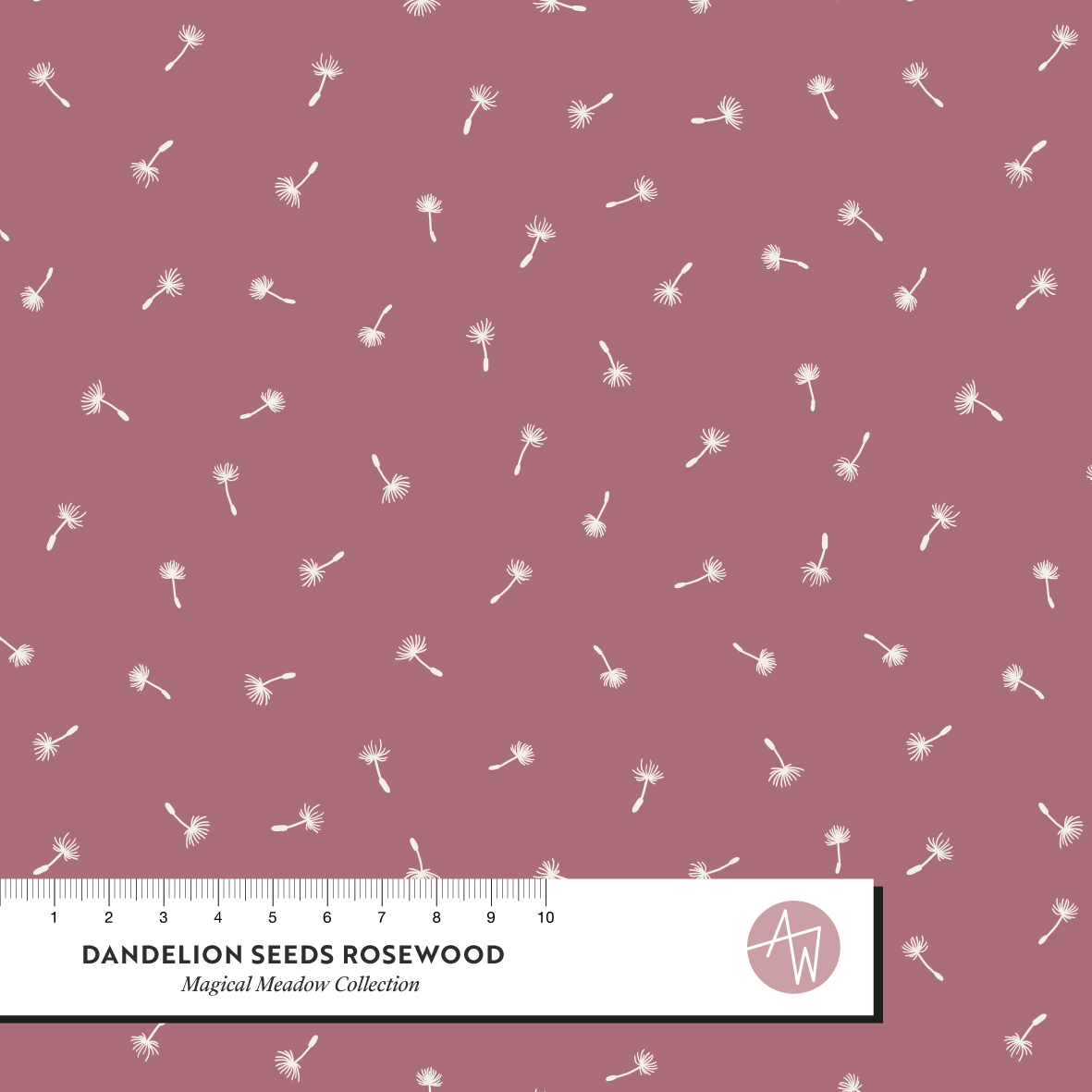 Bio Stoff  - Dandelion Seeds Rosewood - AlexandraWeise, rosa, Floral & Blumen