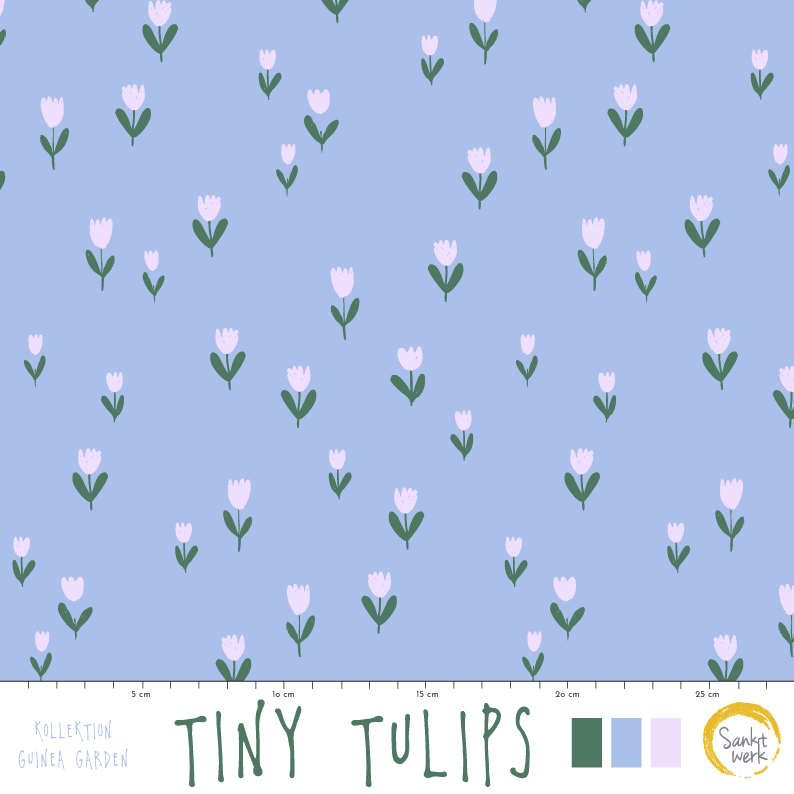 Organic Fabric  - Tiny Tulip