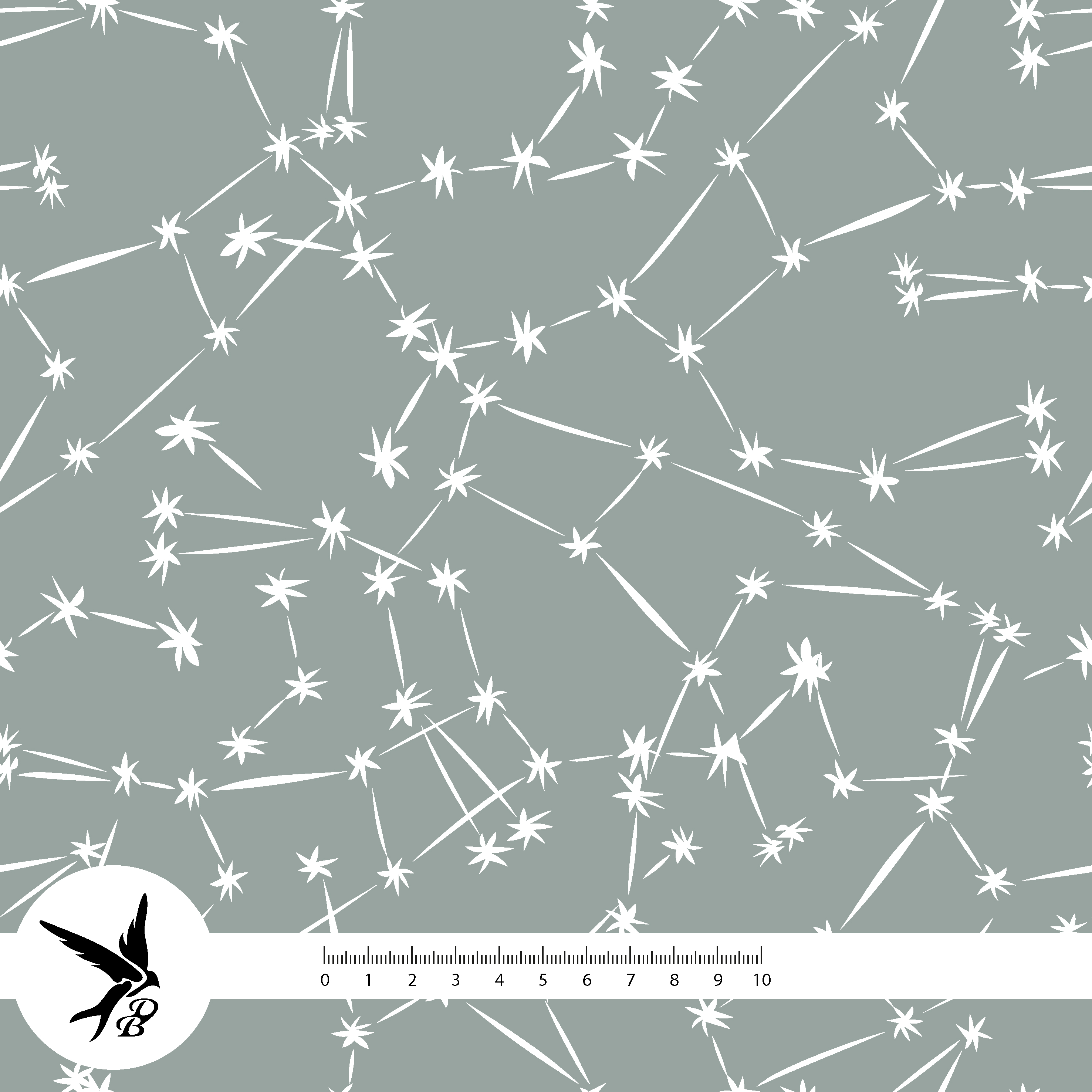 Bio Webware Stoff  - Great Bear Stars Green - DanielaBonn, Sterne, Winter, grün, 100% Bio-Baumwolle