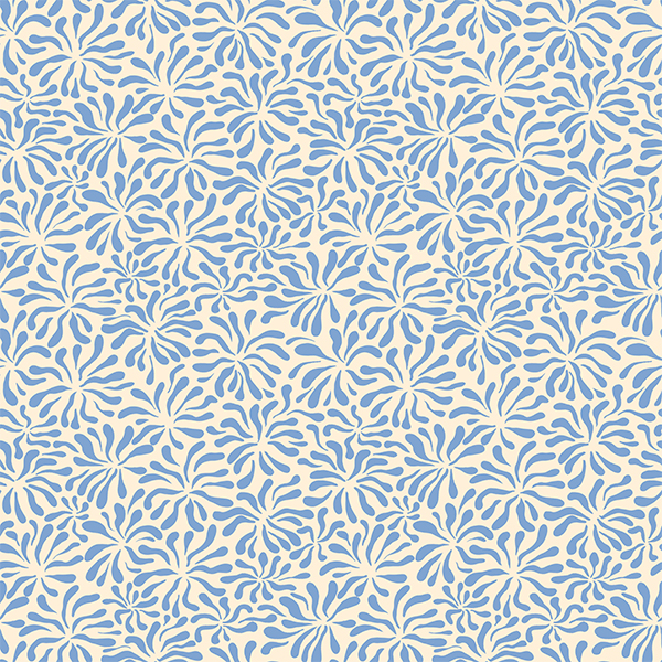 Organic fabric - Golden Desert Flower blue