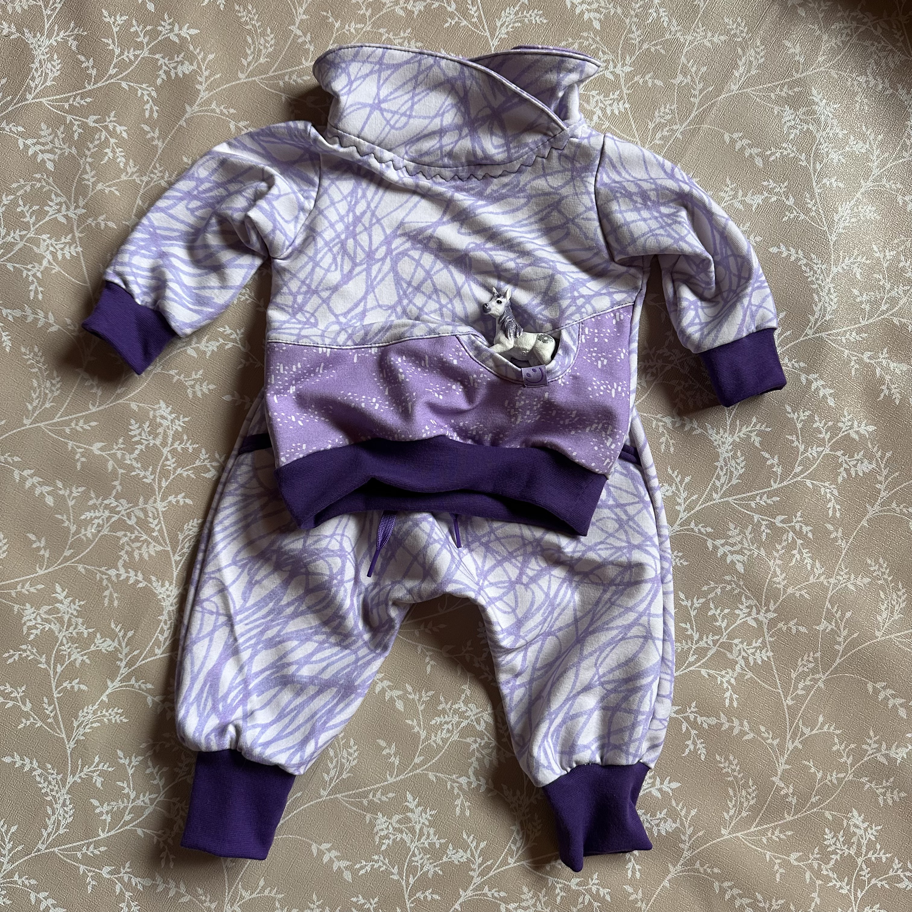 Bio Fabric - Ice Lines cinnamon, creme