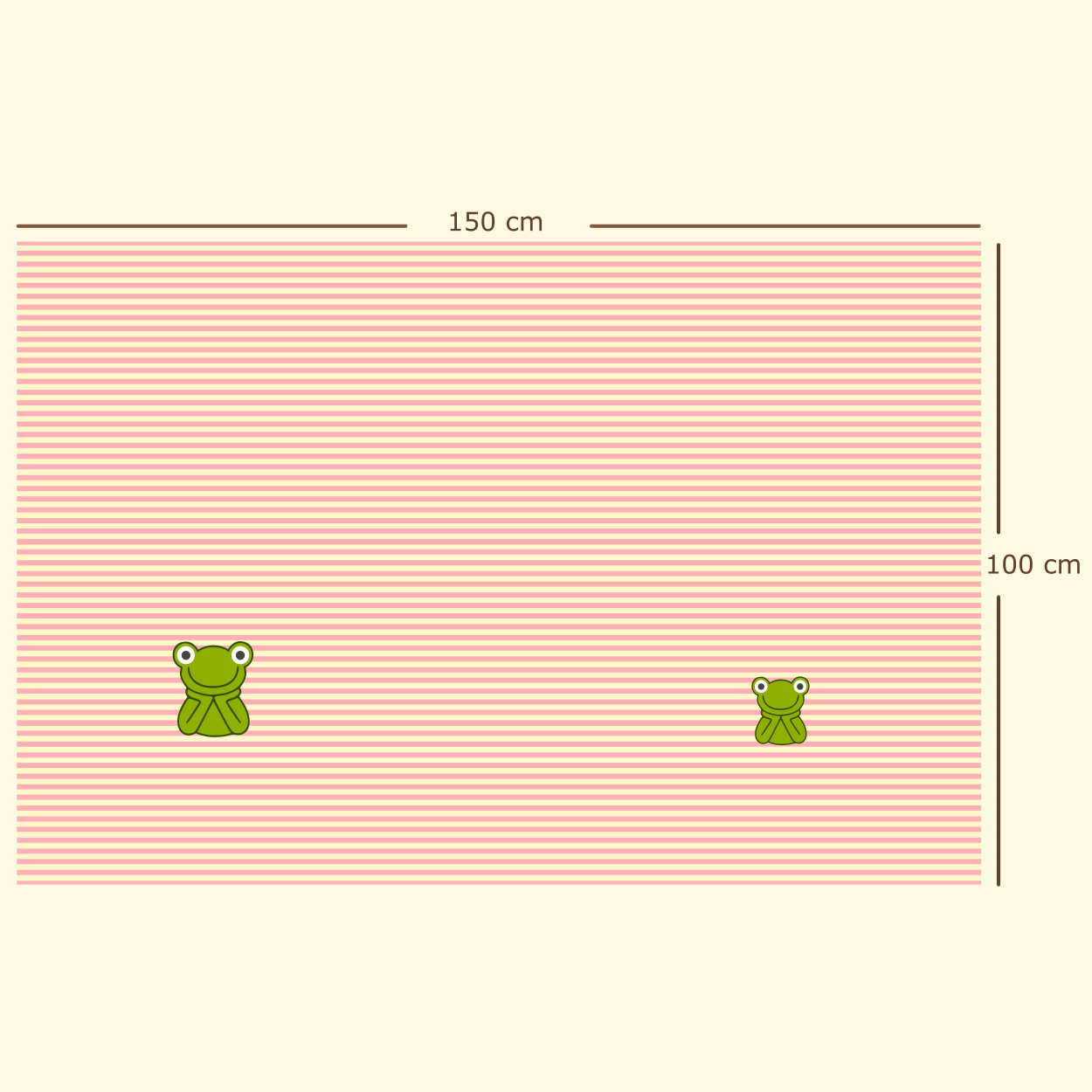 Organic fabric - 1m Panel Kissmi Frosch
