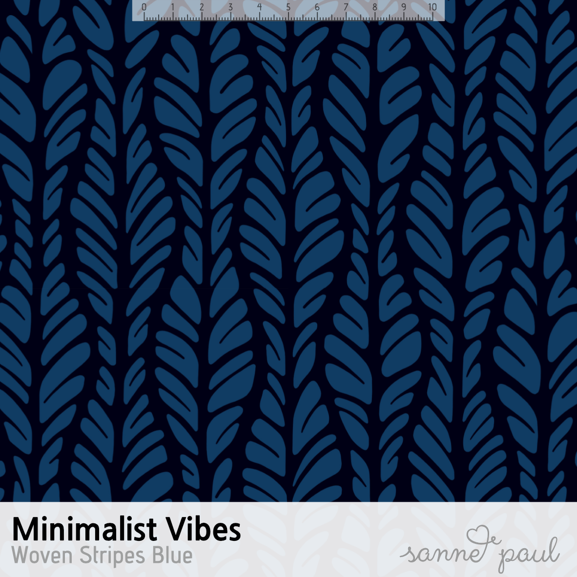 Bio Stoff - Minimalist Vibes Woven Stripes Blue von Sanne Paul in blau