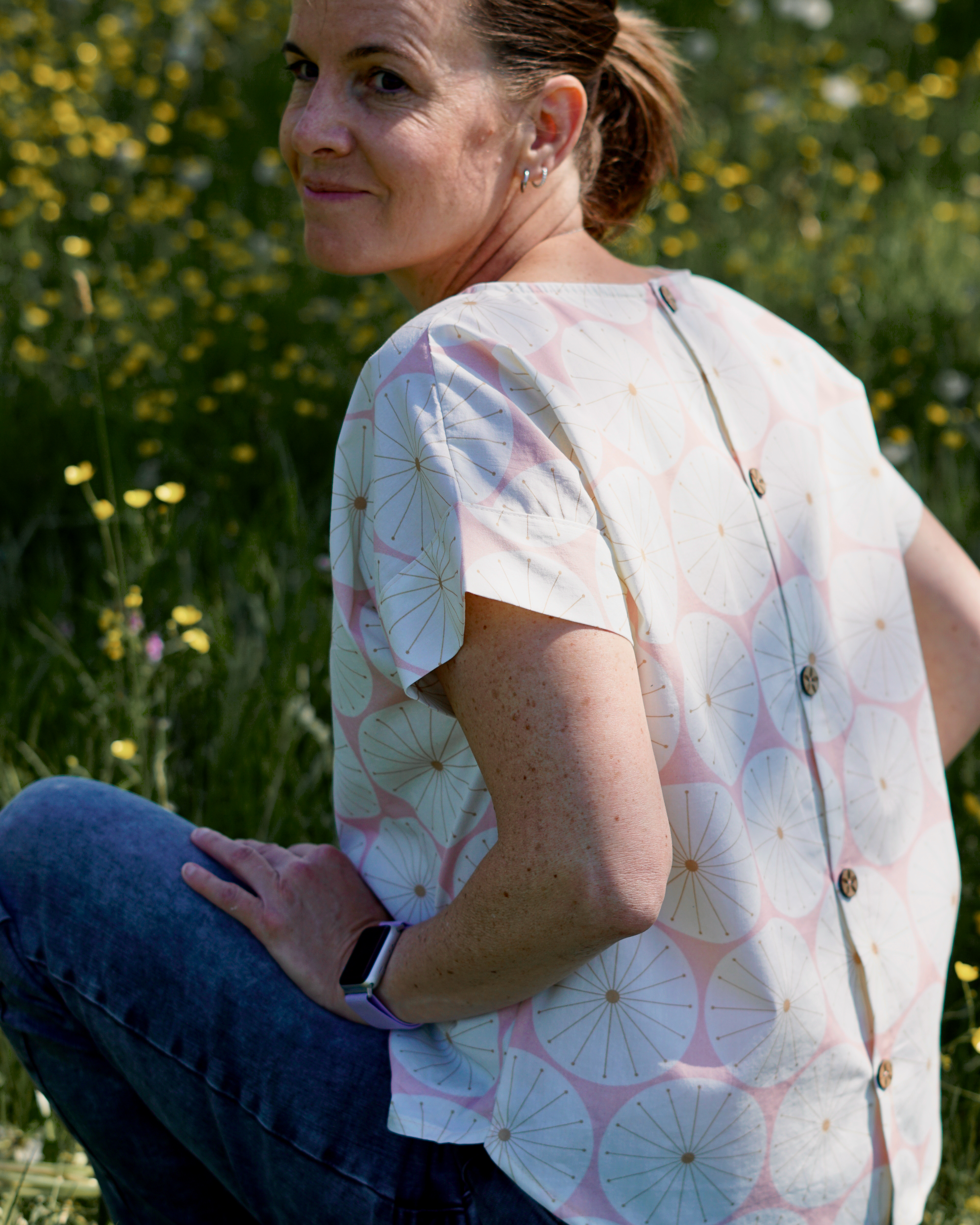Organic fabric  -  Pusteblume Kreise