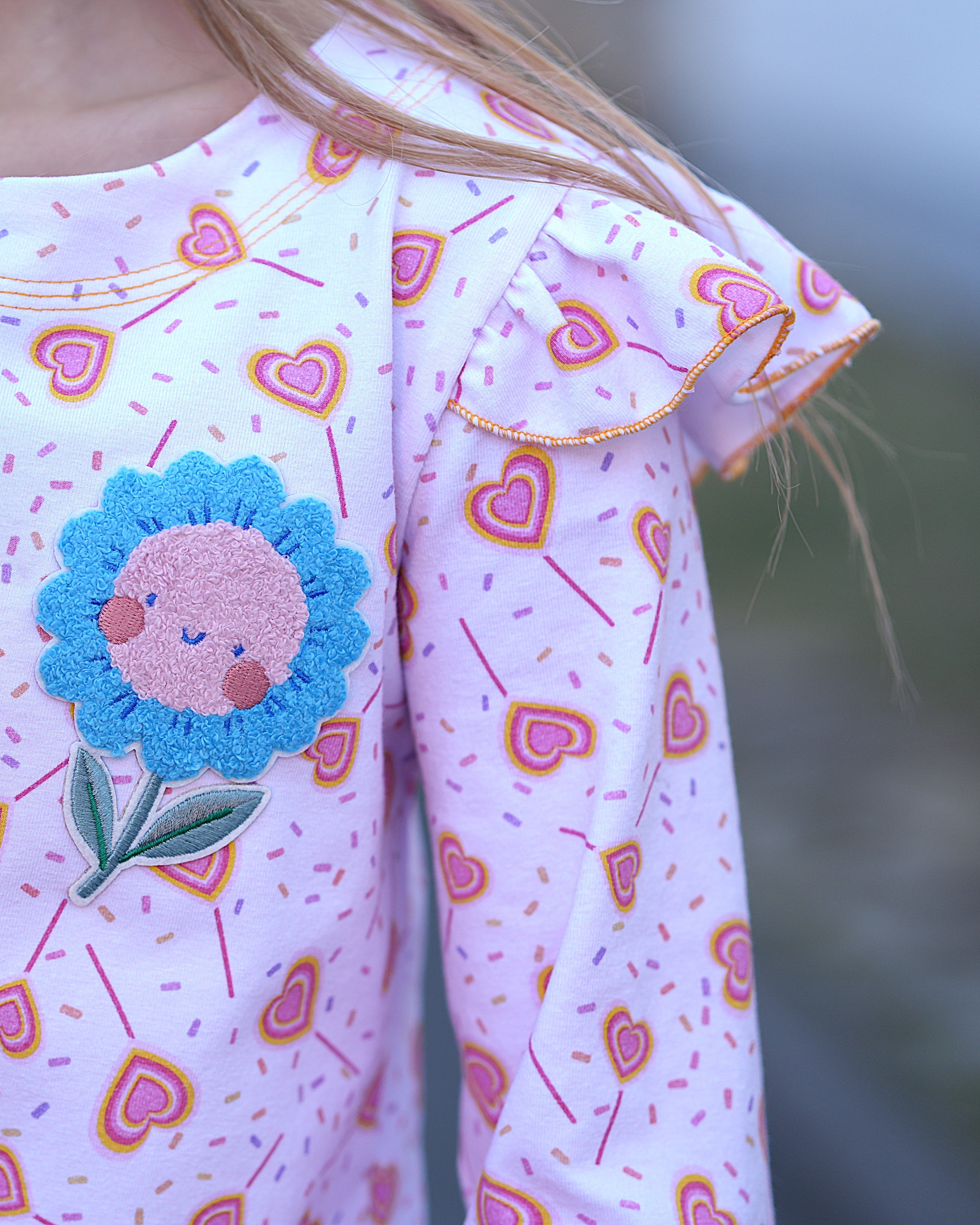 Bio Stoff  - Sweetheart Lolly pastell rosa