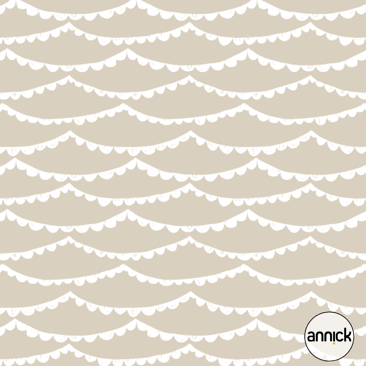 Bio Stoff - Goose Garland Caffee Latte von Annick in beige Bio Stoff - Goose Garland Caffee Latte von Annick in beige