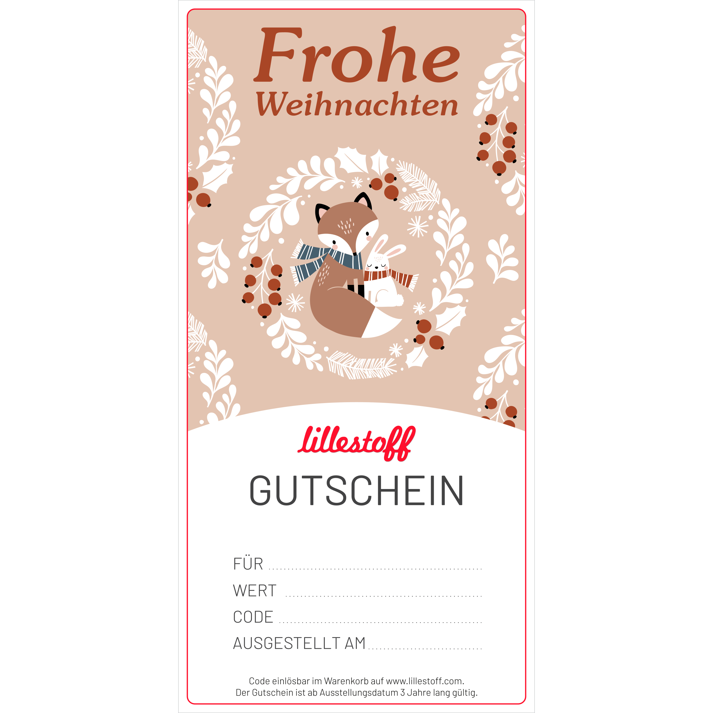 Geschenkgutschein Weihnachten (Download)