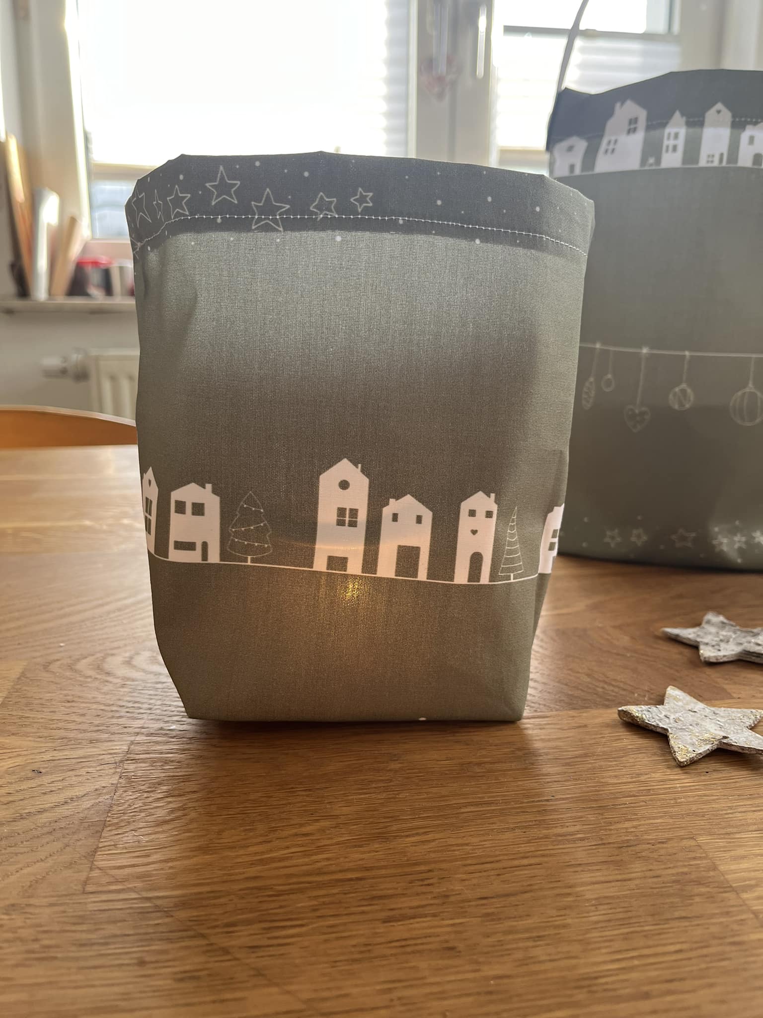 Bio Stoff  -  Weihnachtszauber beige