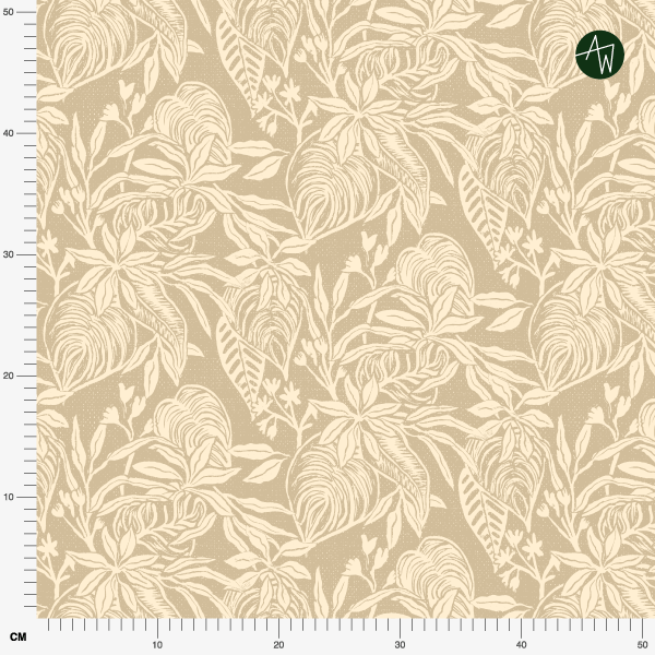 Bio Stoff - Botanical Linocut Study beige