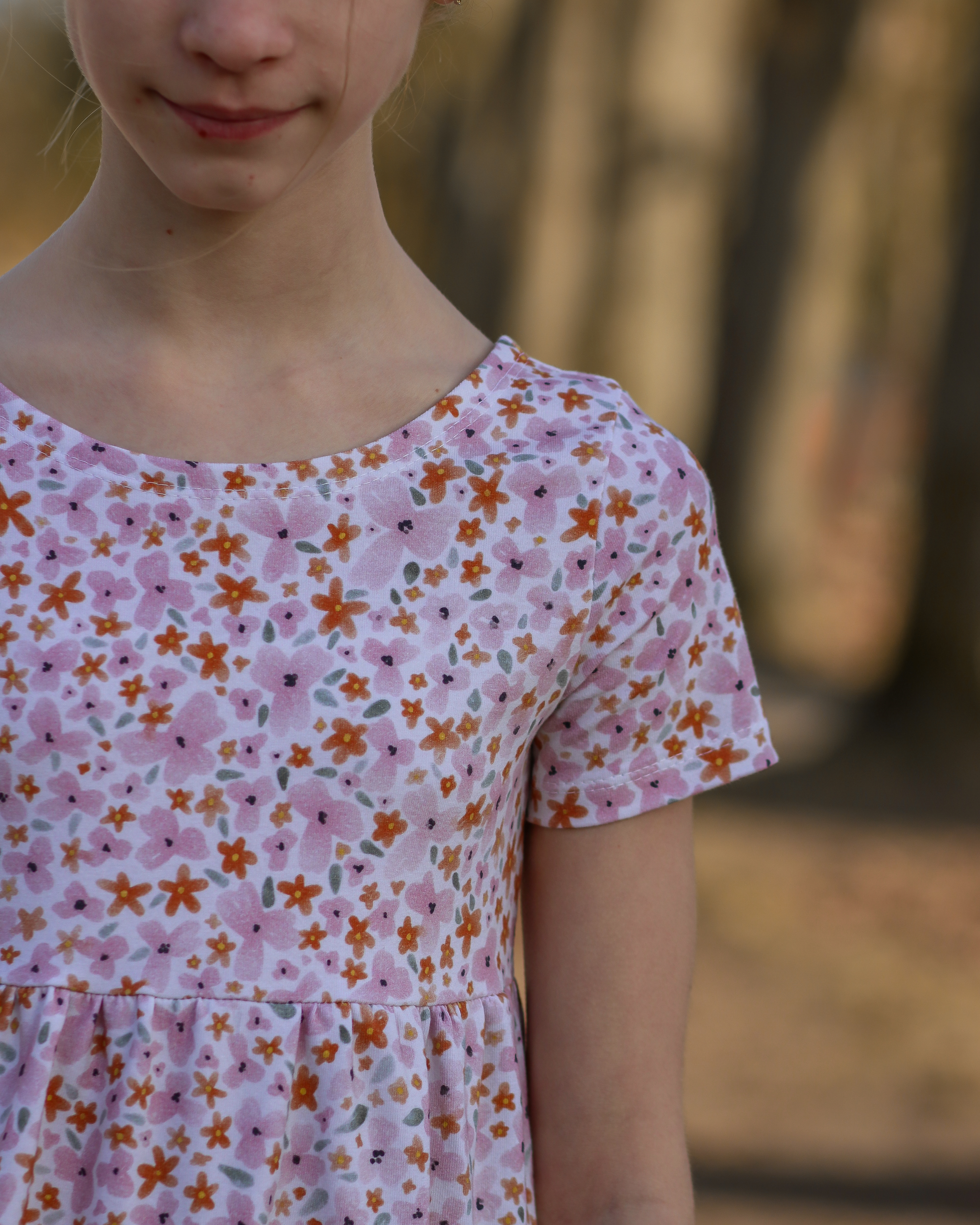 Organic fabric - Aquarell Millefleur light blue