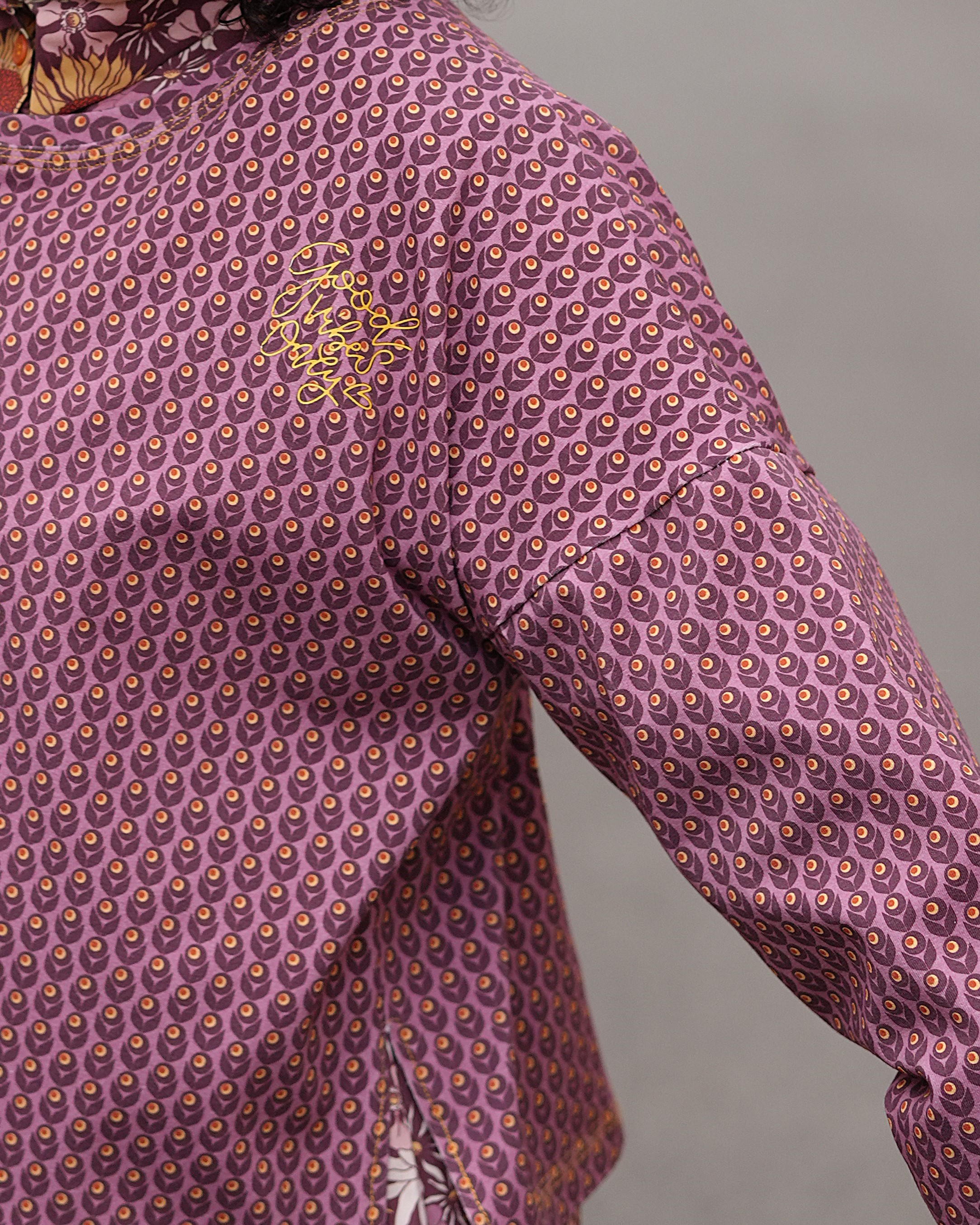 Bio Stoff - Retrospirit Flowers mauve