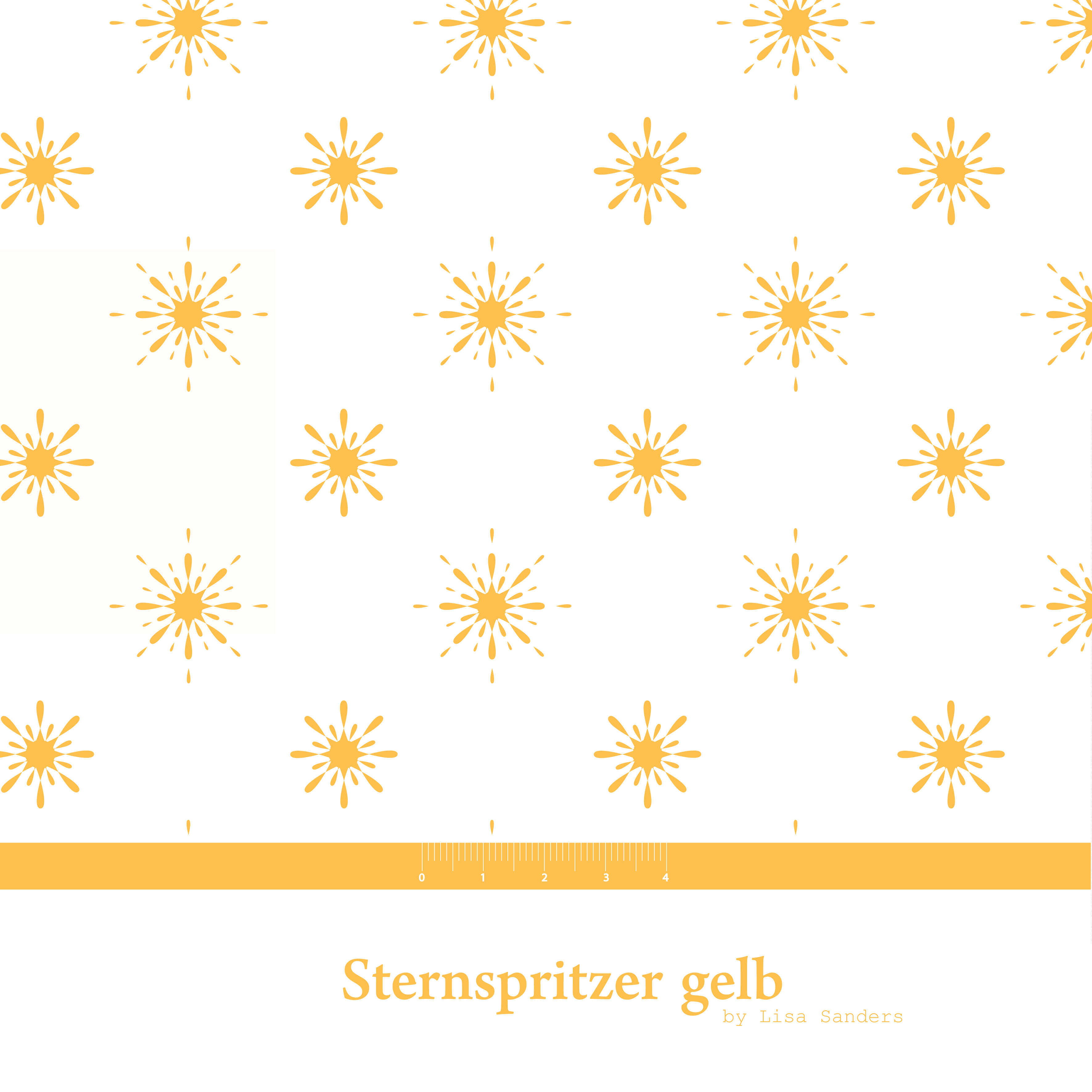 Scuba Stoff  -  Sternspritzer  - LisaSanders, gelb, weiß, Abstrakt, Breite 150 cm
