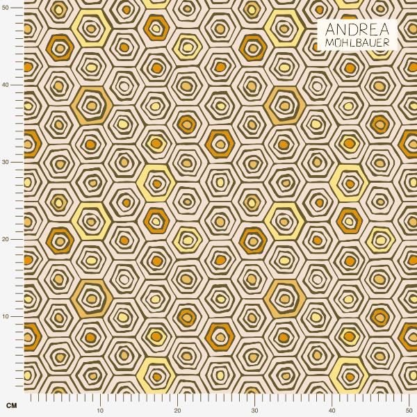Bio Stoff  - Spätsommer Bienenwaben