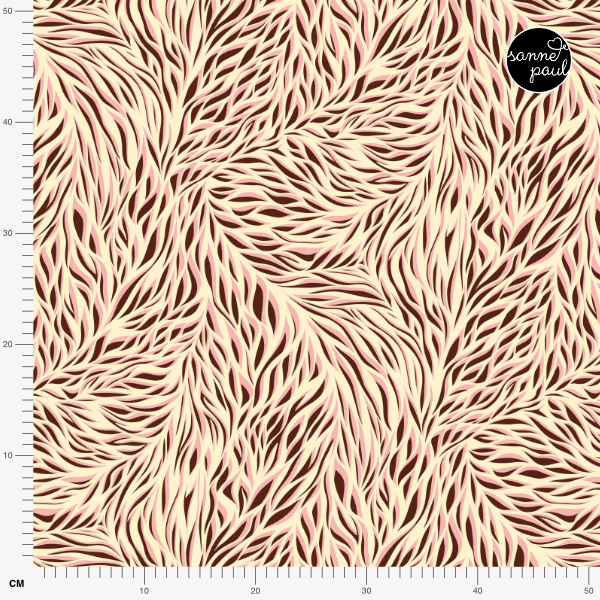 Organic fabric - Safari Luxe Zebra small brown, pink