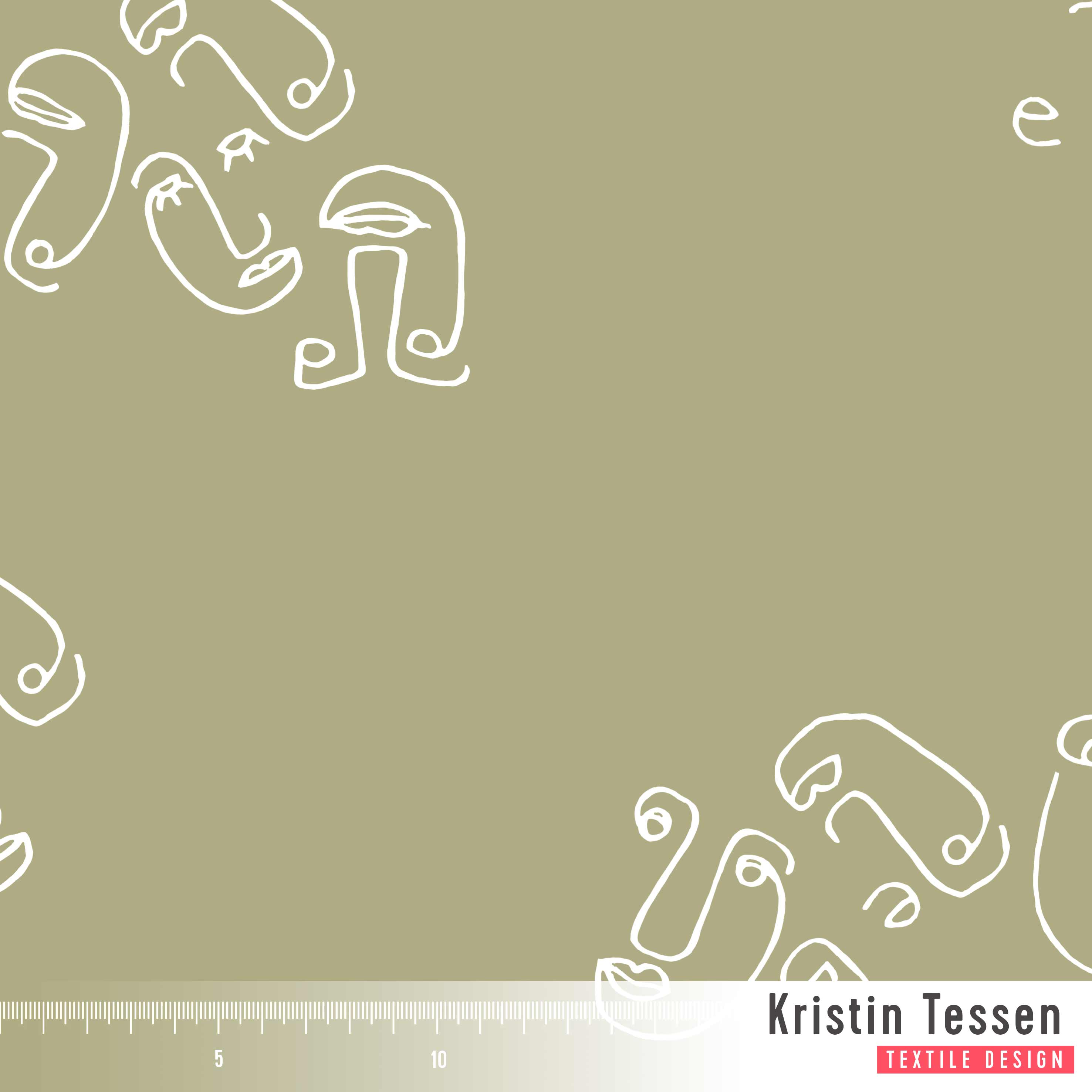Bio Stoff - Face2 Face Lemongras by Kristin Tessen in green