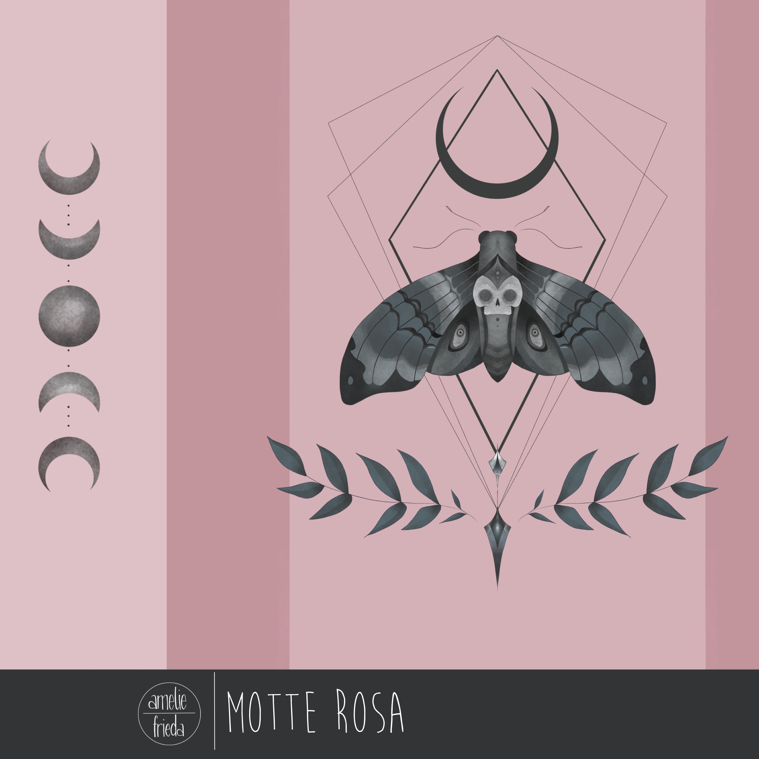 1,0 m Panel Motte Rosa