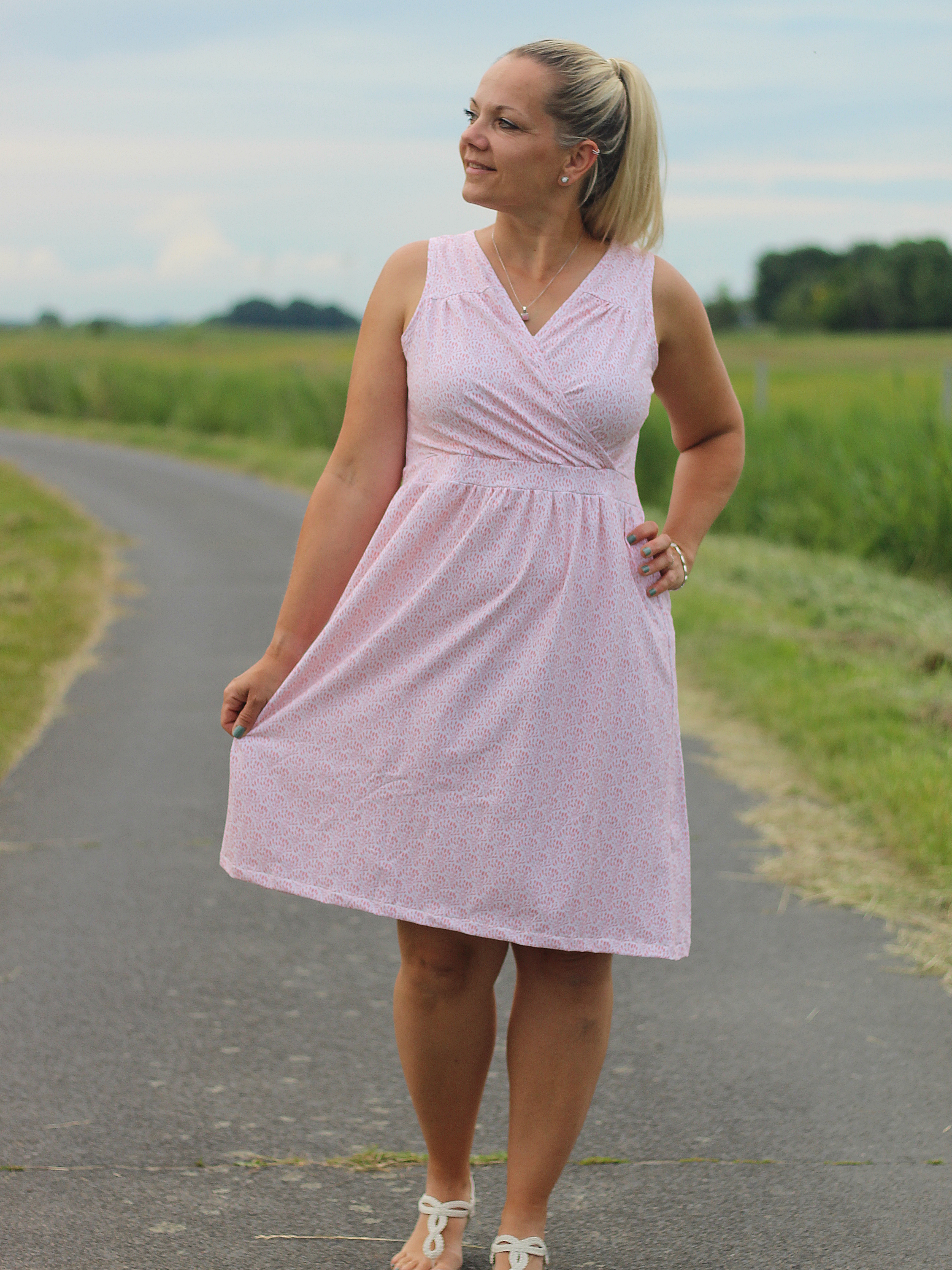 Organic fabric - Muschelstrand coral