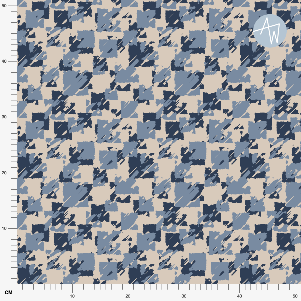 Bio Stoff  - Rocky Checks blau