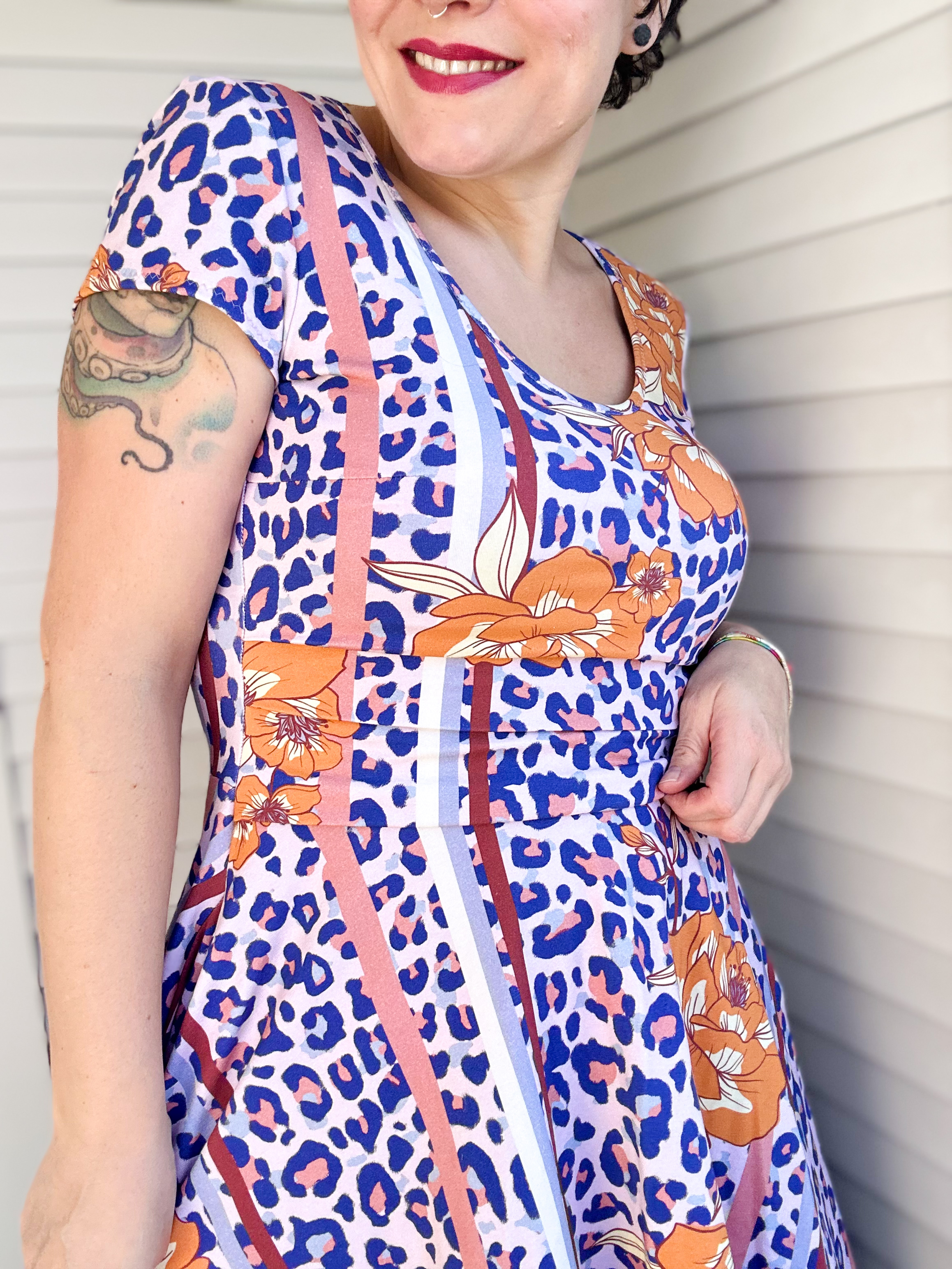 Bio Stoff  -  LeoFlower blau