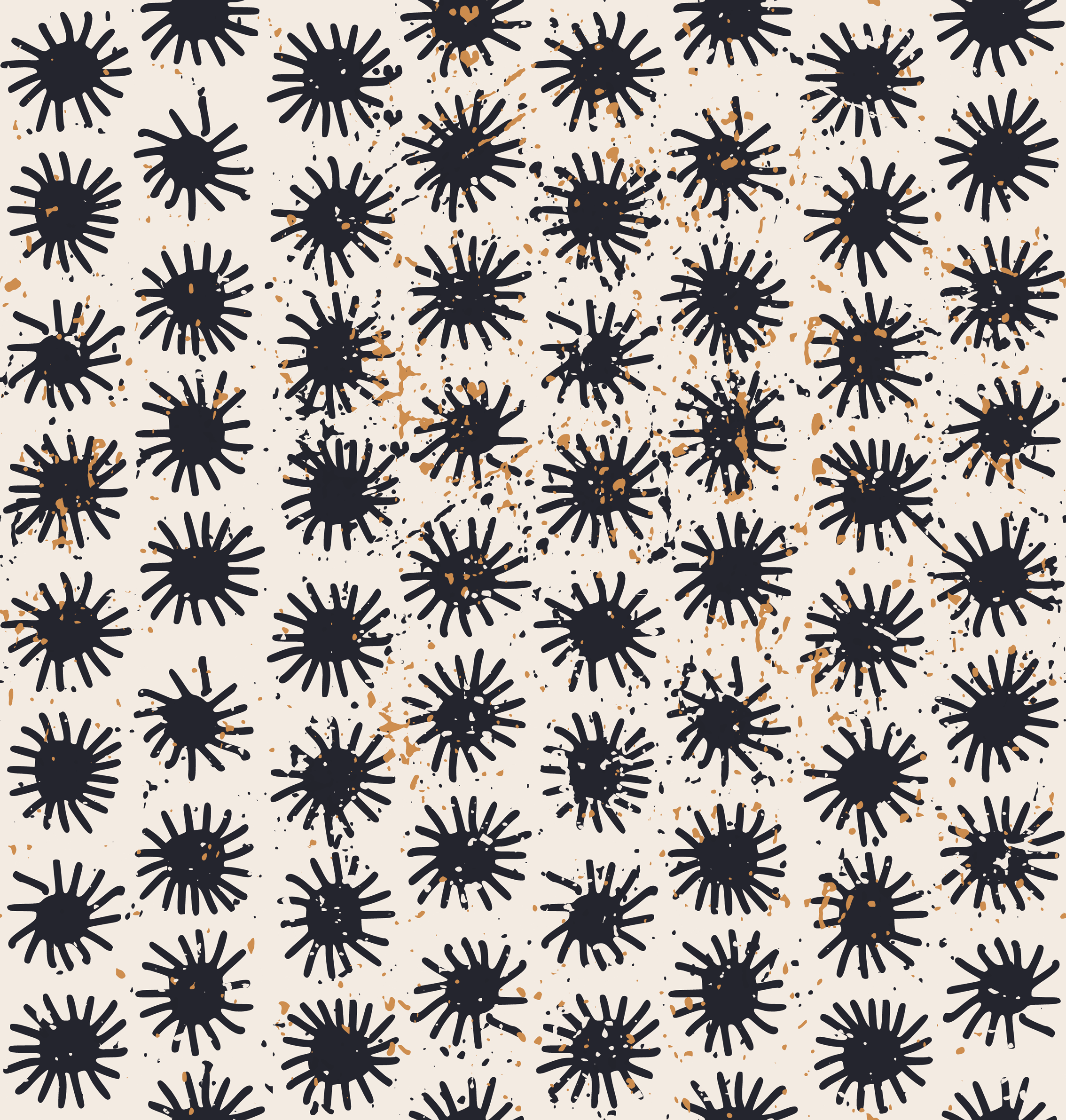 Bio Fabric - Nordic Living Sun Dark Blue by Annick in blue Bio Fabric - Nordic Living Sun Dark Blue by Annick in blue