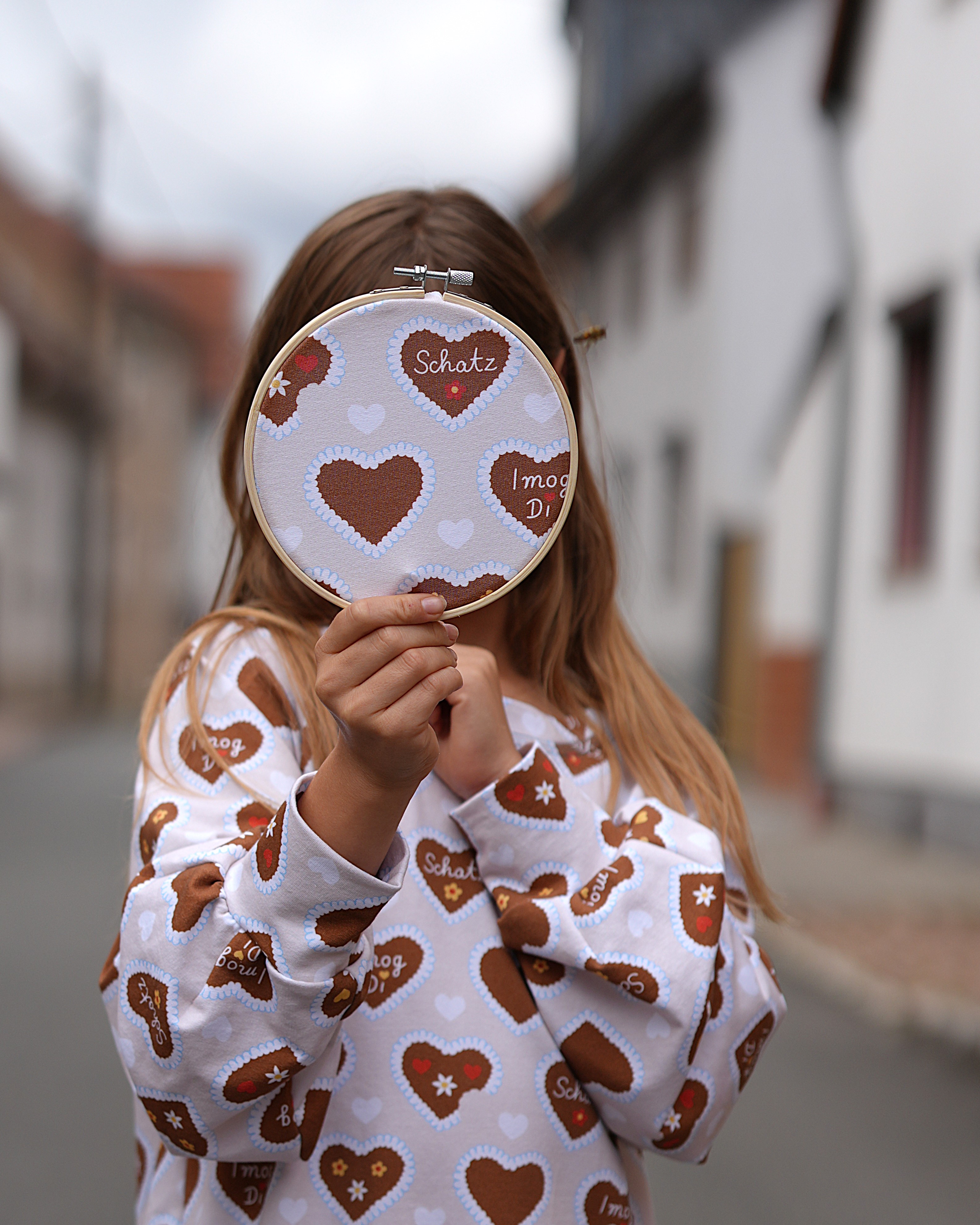 Organic fabric  - Süßer Gruß von der Wiesn cream