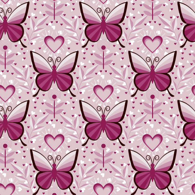 Organic fabric - Schmetterlinge pink - misspeppels