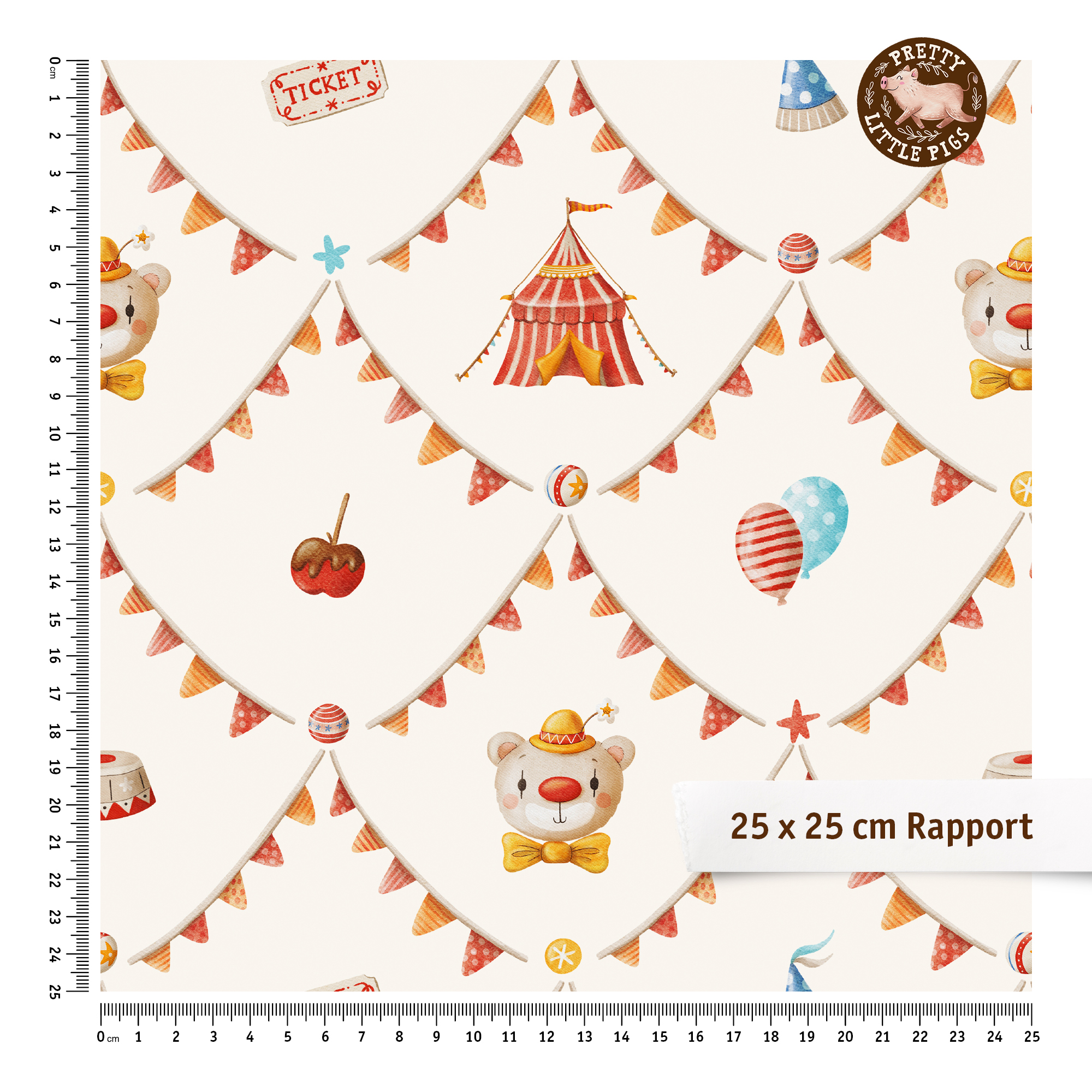 Bio Stoff - Vintage Circus Symbole