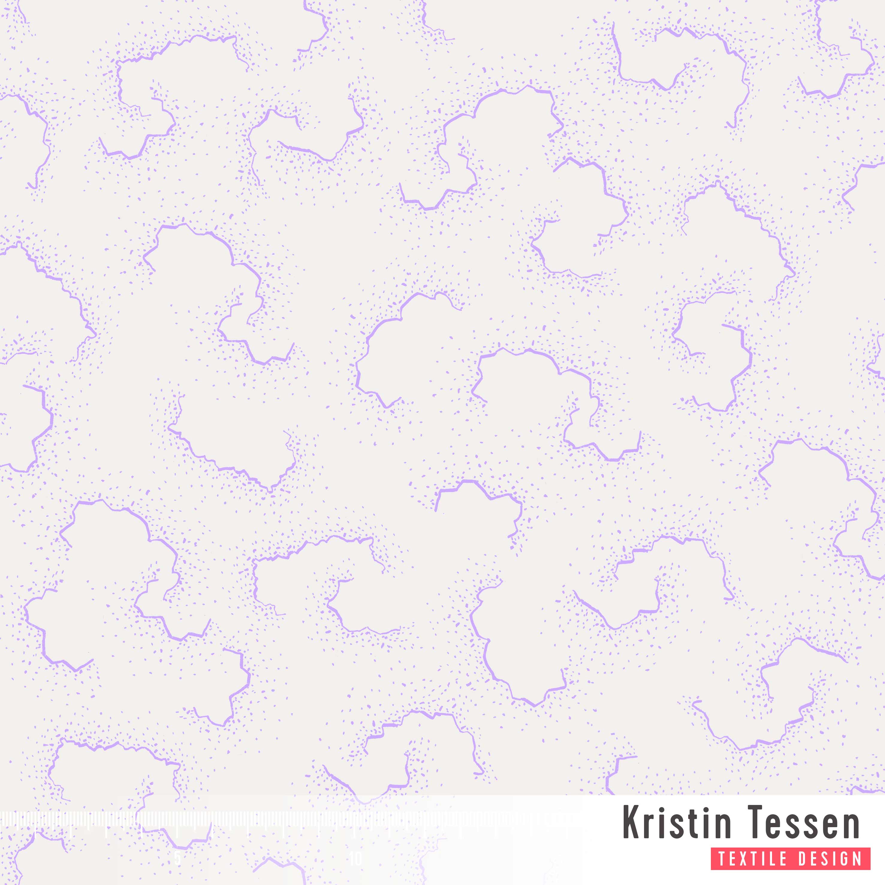 Bio Fabric - Snowflake Dance frosty lilac, cream