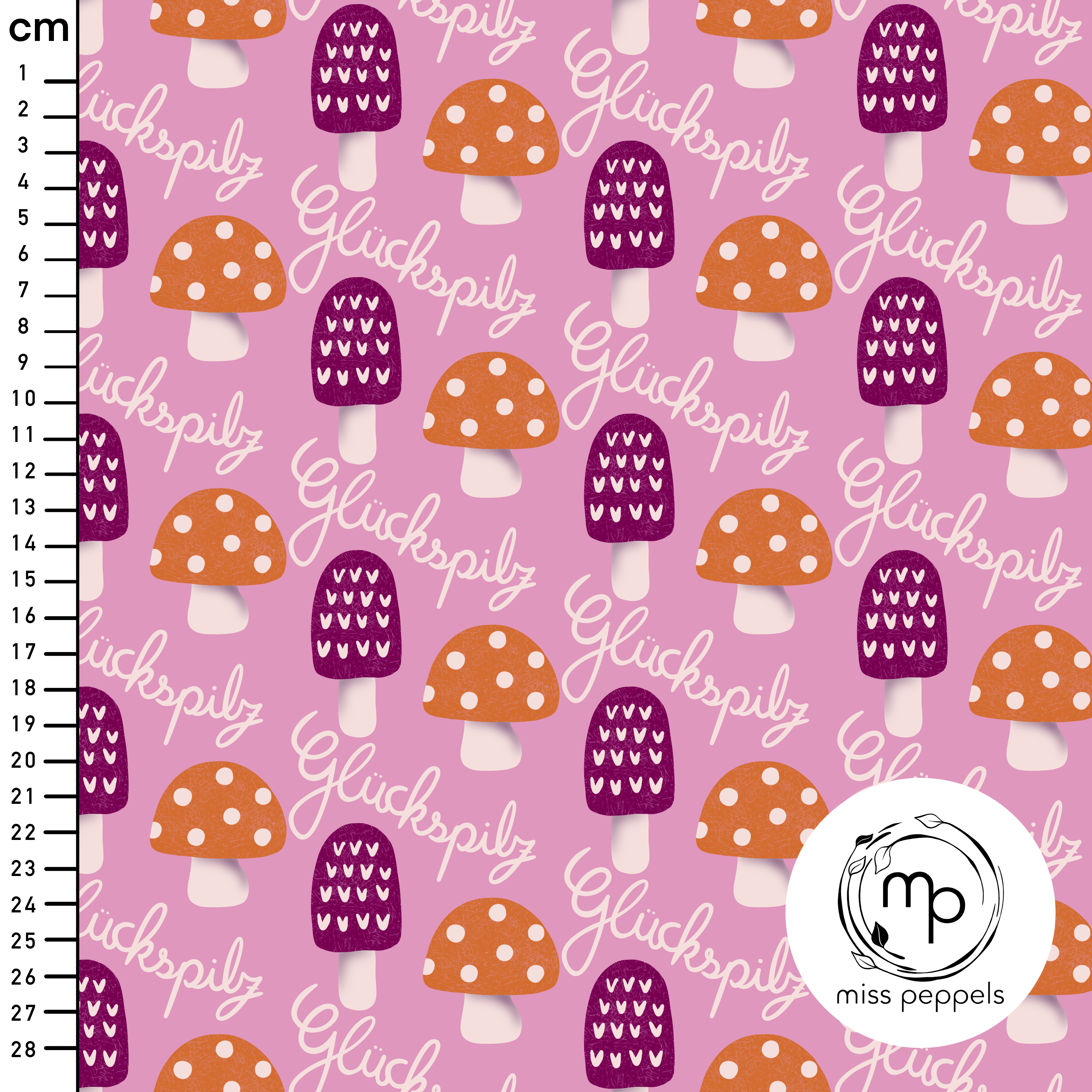 Organic Fabric - Gluekspilz4 by misspeppels in pink