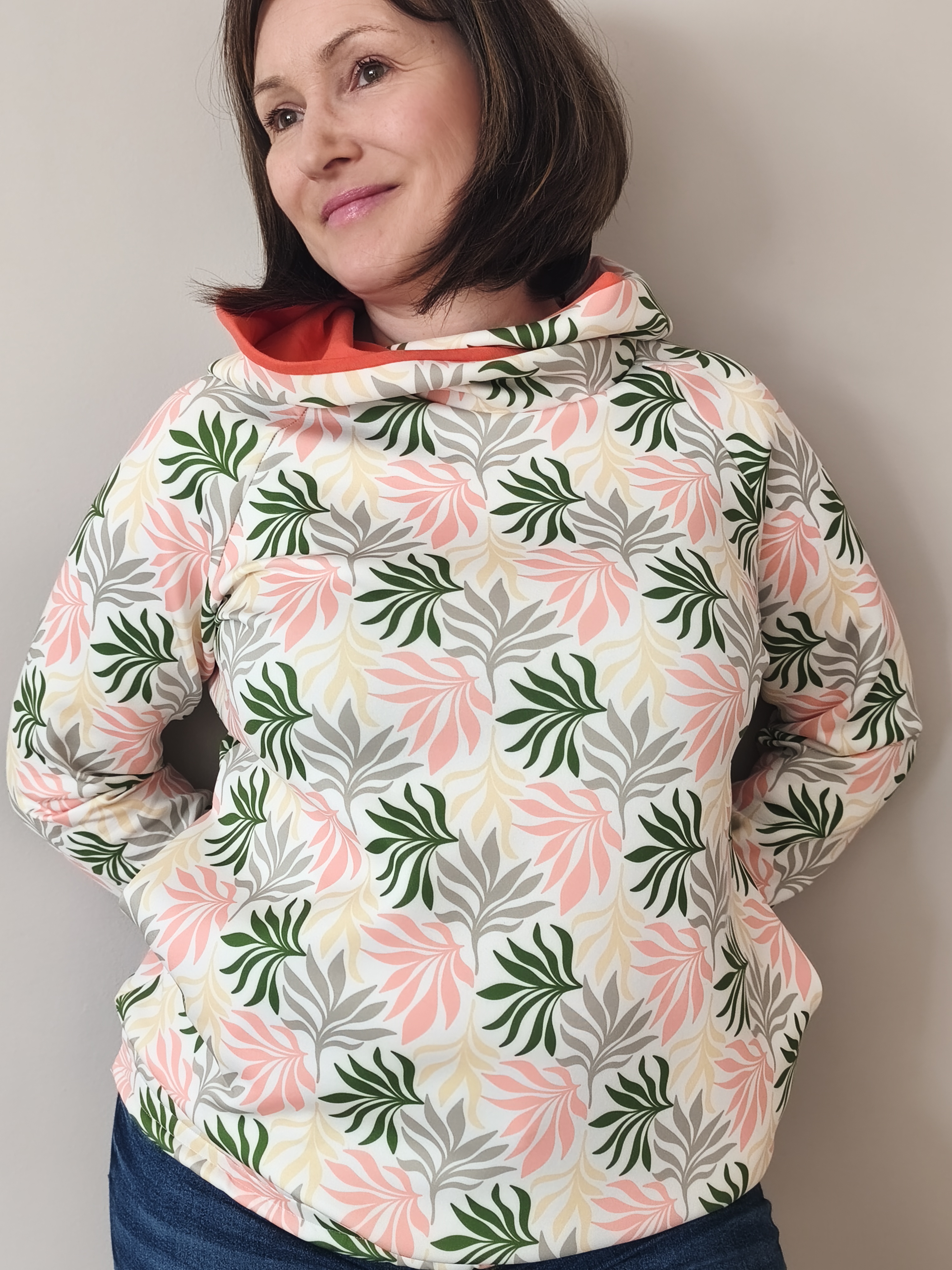 Bio Stoff  - Sanfte Tropenblätter bunt