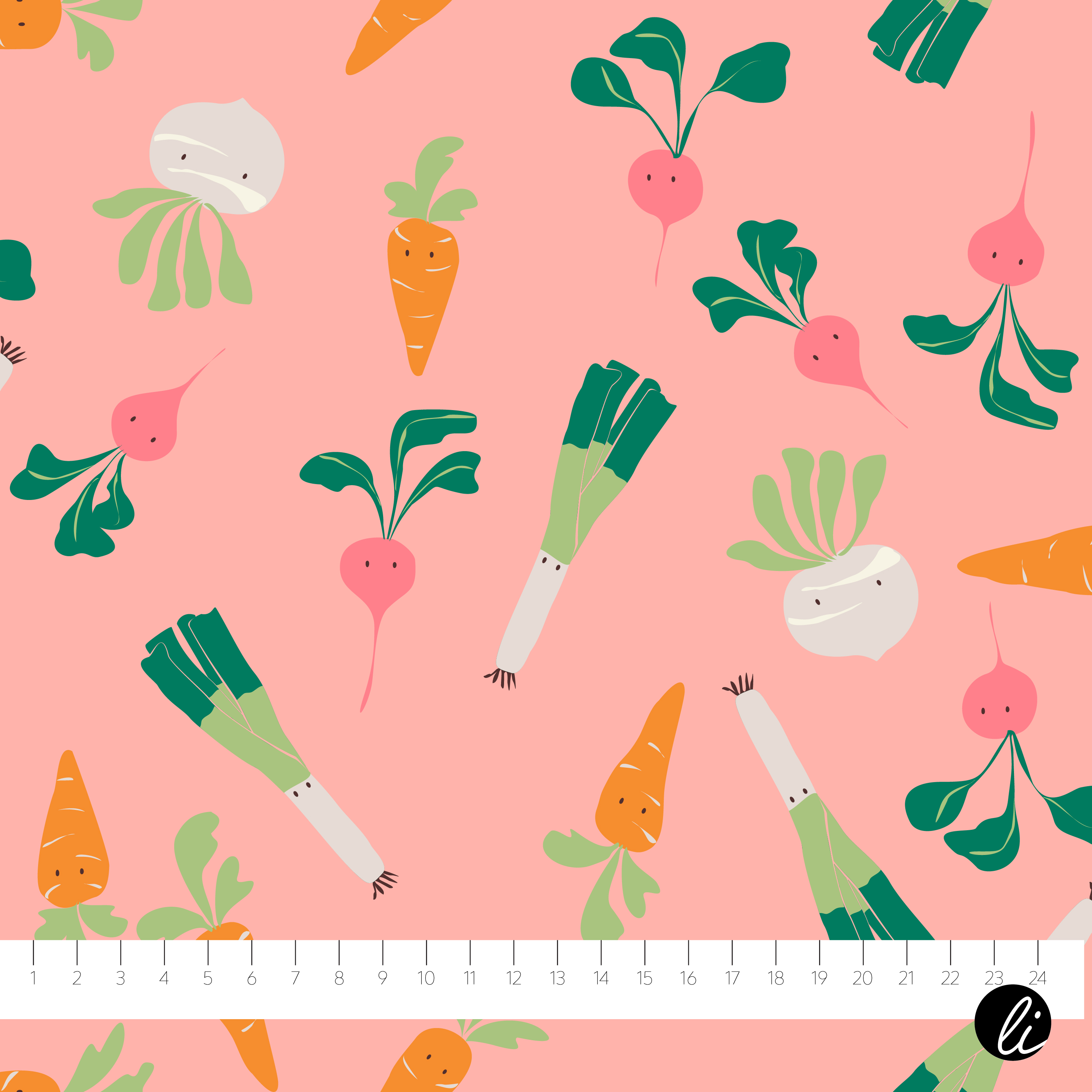 Bio Webware Stoff - Happy Gardener - AndreaLiesert, Garten, Essen, rosa, Obst & Gemüse, 100% Bio-Baumwolle Bio Webware Stoff - Happy Gardener - AndreaLiesert, Garten, Essen, rosa, Obst & Gemüse, 100% Bio-Baumwolle