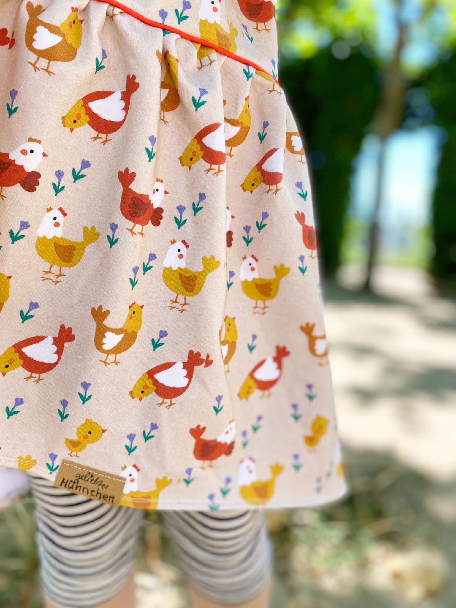 Organic fabric - My lovely Chicken
