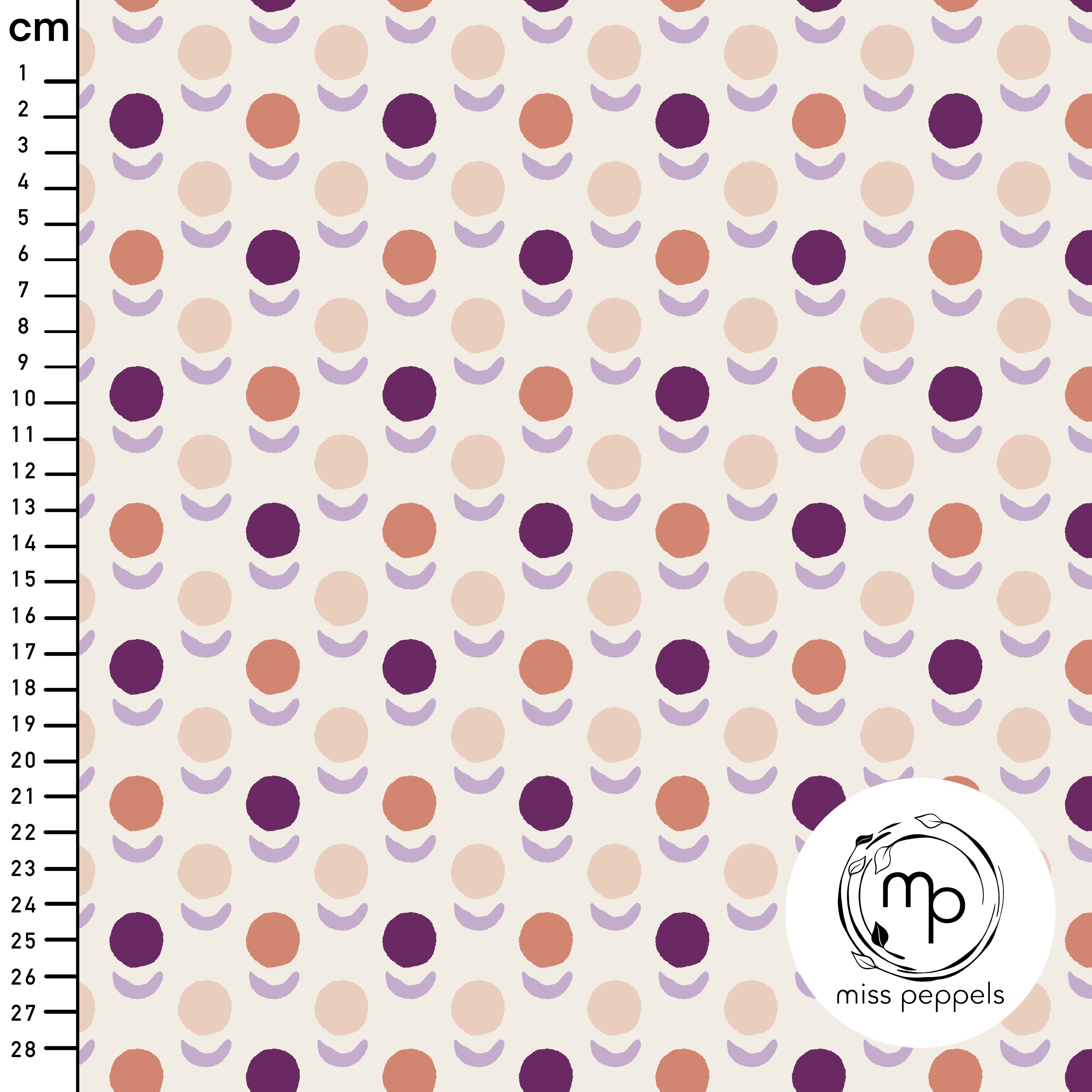 Bio Fabric - Flower Dots7 by misspeppels in pink