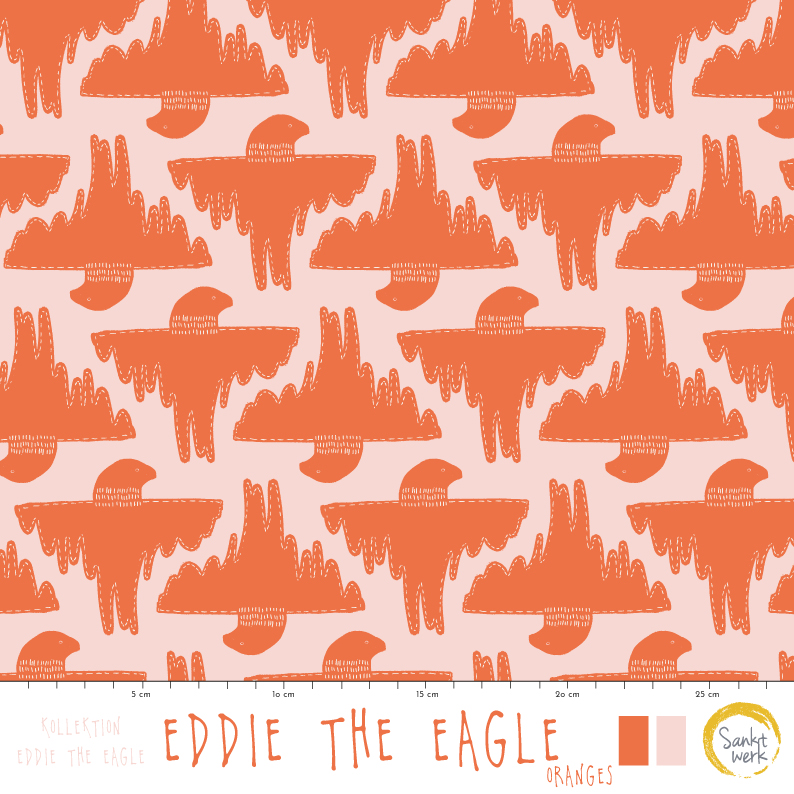 Bio Stoff - Eddie The Eagle Oranges von Sanktwerk in orange