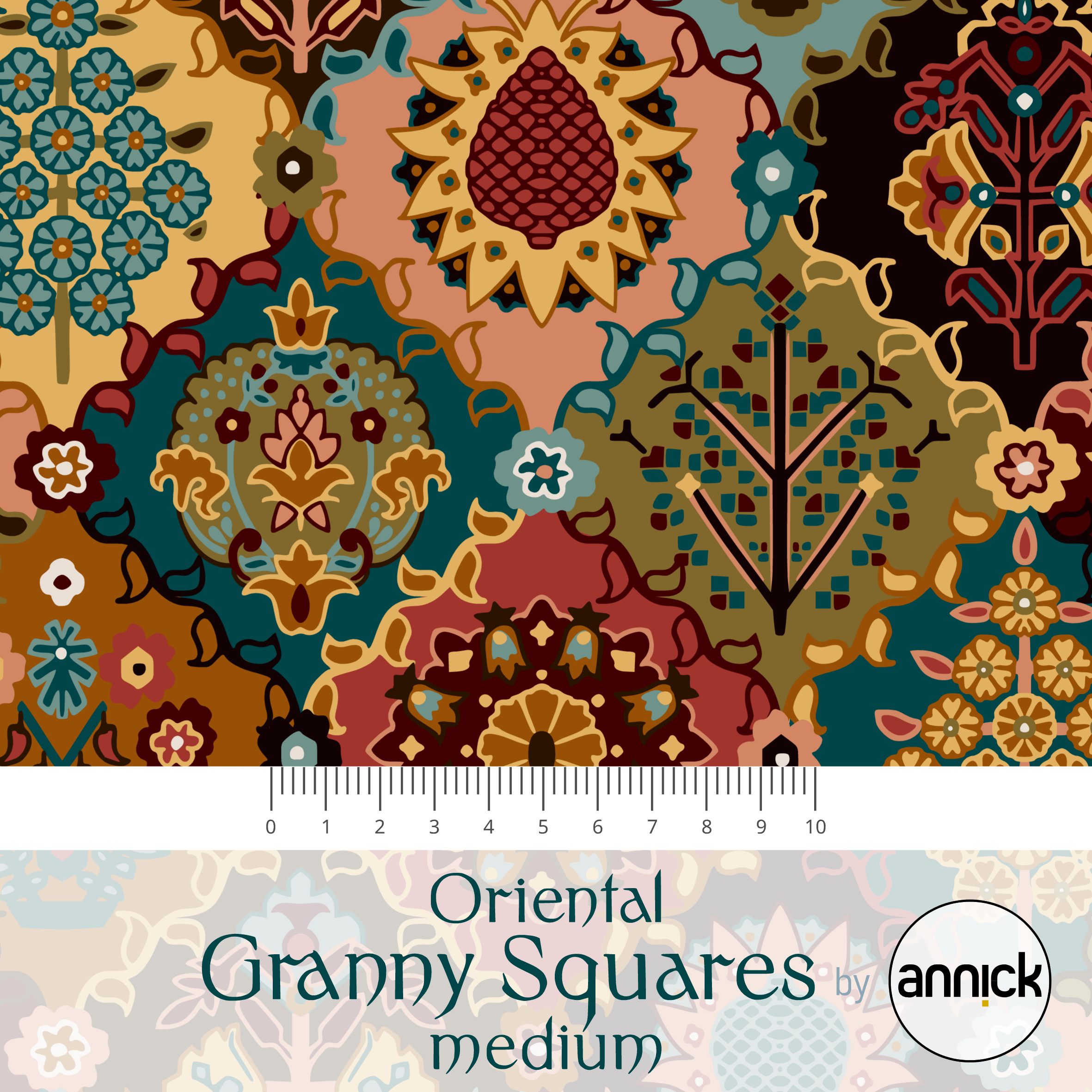 Oriental Granny Squares Medium