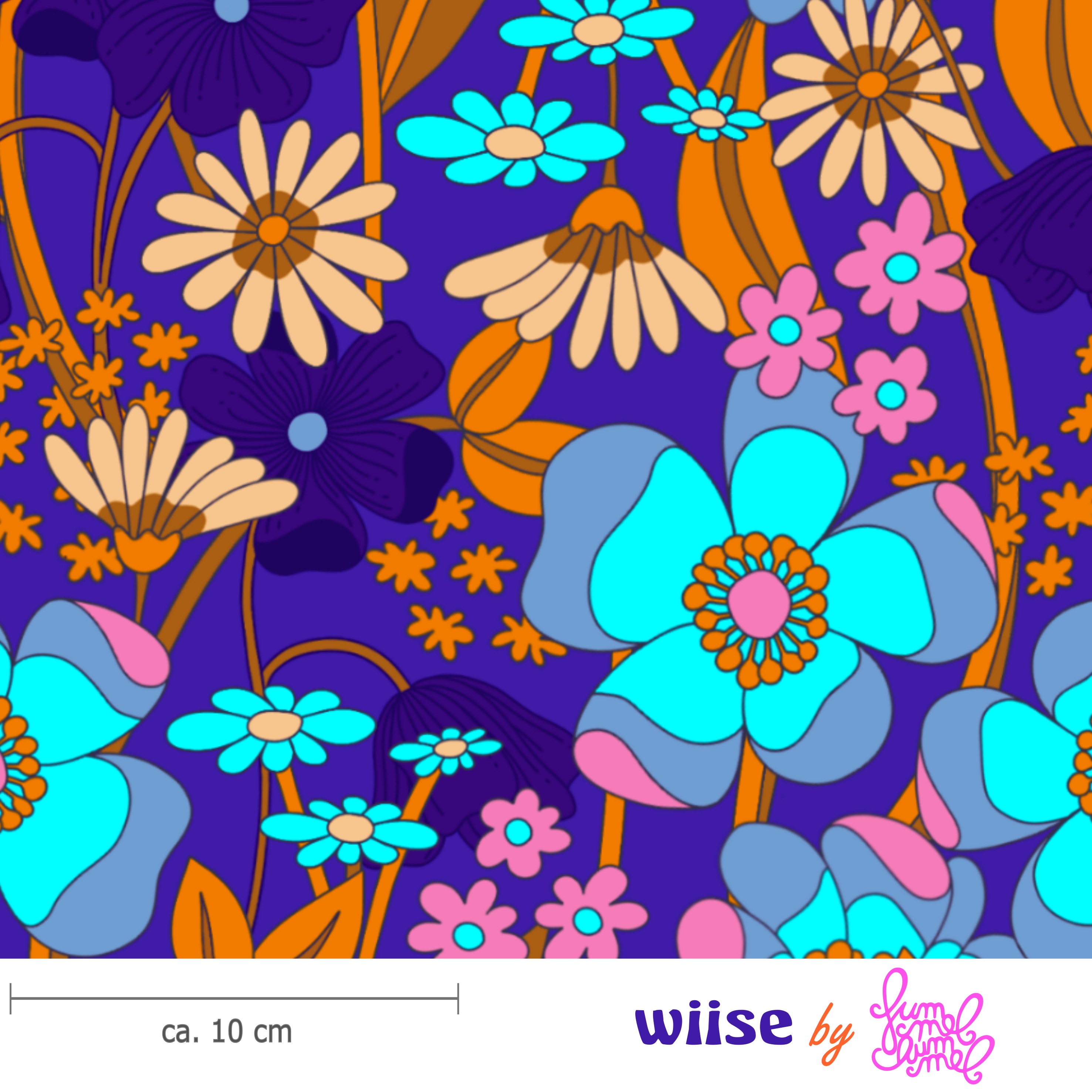 Bio Stoff - Wiise Blau von Fummelhummel in blau
