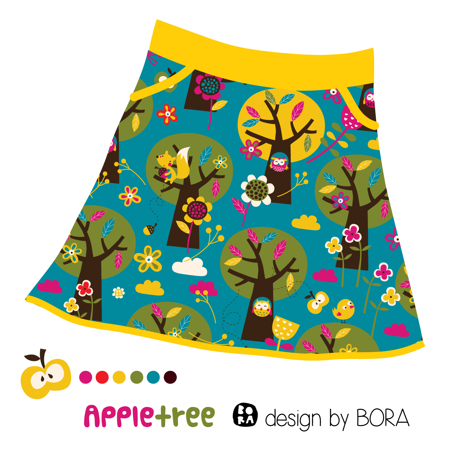Scuba Stoff - Appletree - Bora, türkis, Bäume & Palmen, Tiere, Breite 150 cm Scuba Stoff - Appletree - Bora, türkis, Bäume & Palmen, Tiere, Breite 150 cm