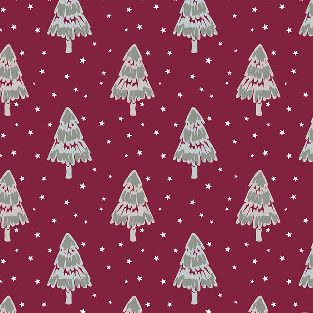 Organic fabric - Tannenwald red - misspeppels