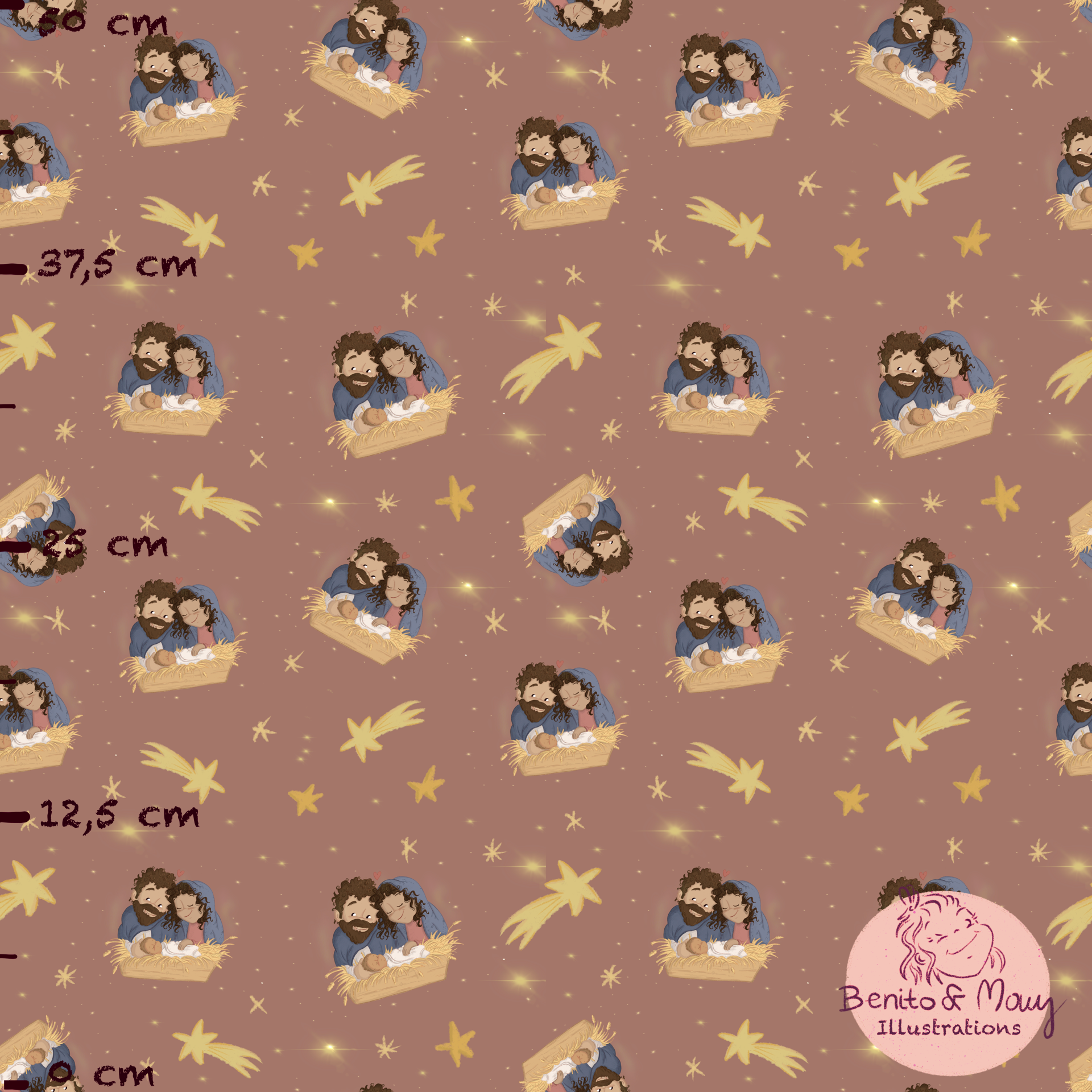 Bio Fabric - Follow The Star salmon pink, small