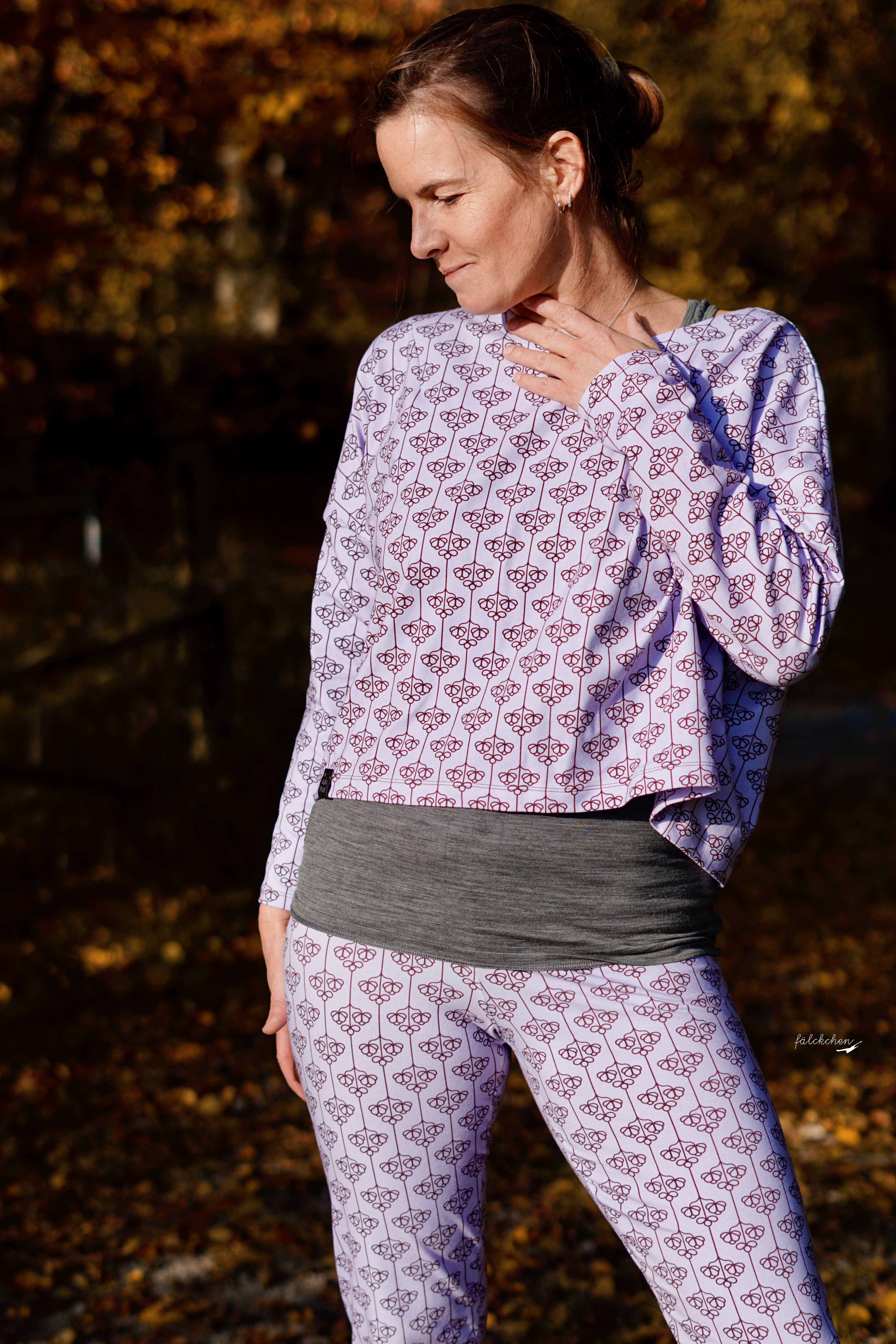 Organic Fabric - spindle tree Ornament blue