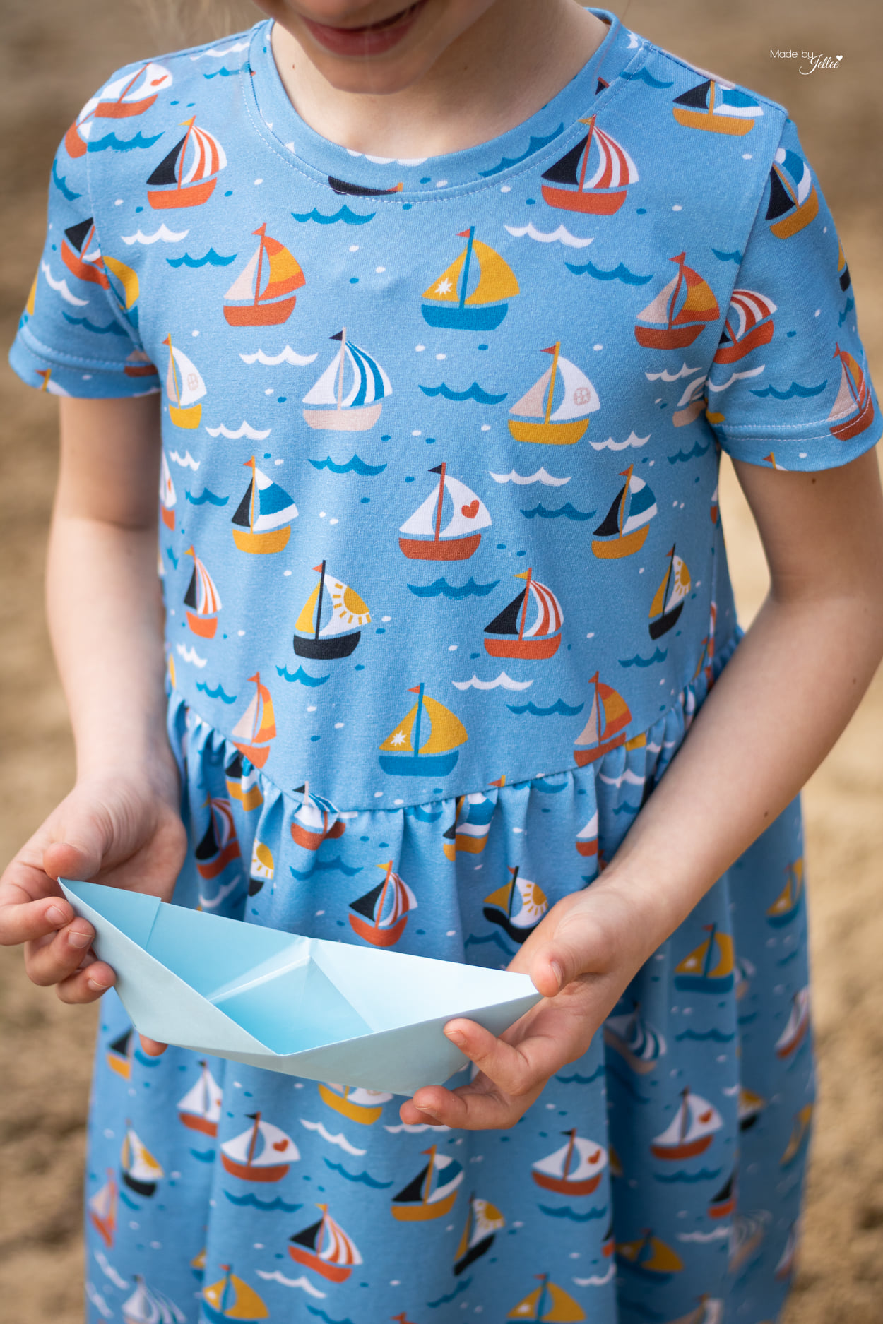 Bio Webware Stoff  -  Sailing Boats  - Bora, blau, bunt, Sommer, Maritim, 100% Bio-Baumwolle