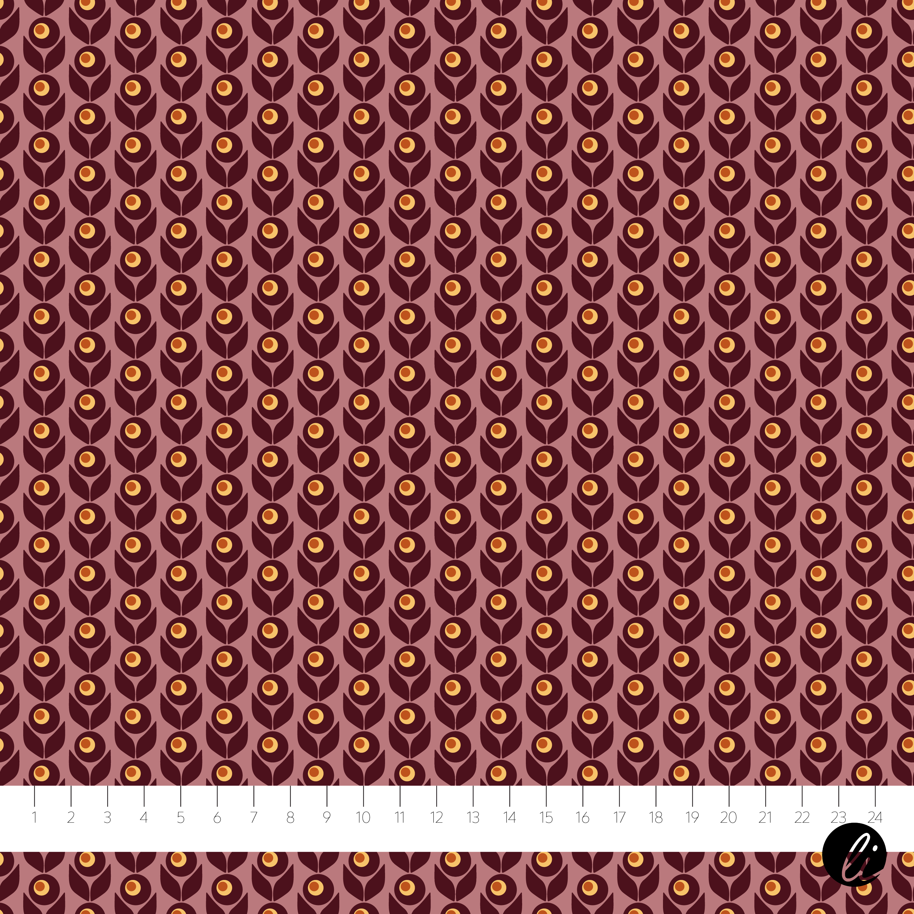 Bio Stoff - Retrospirit Flowers mauve