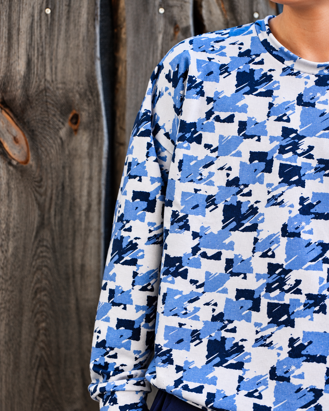 Bio Stoff  - Rocky Checks blau