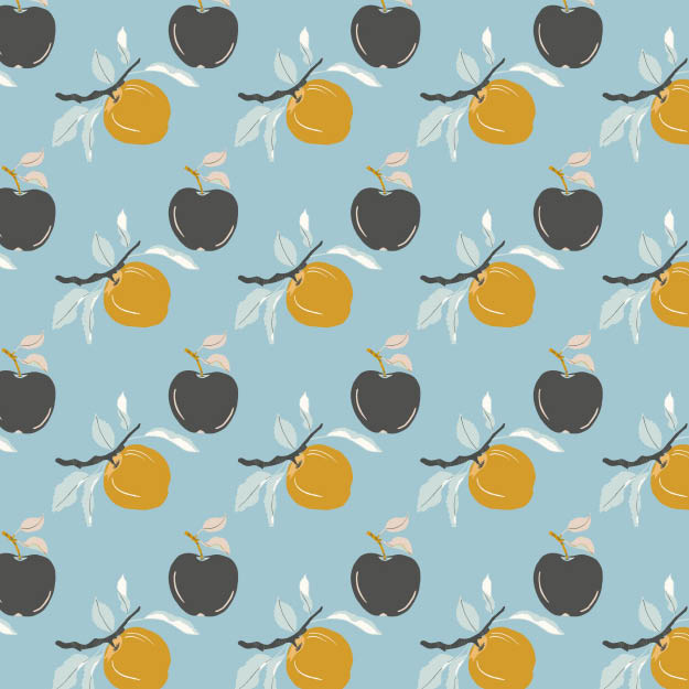 Bio Stoff - Apfel Reihe blau - misspeppels