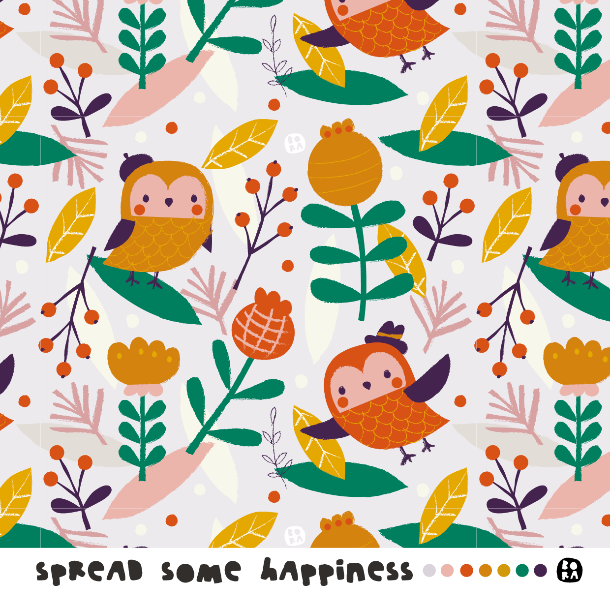 Organic fabric  -  Spread Some Happiness