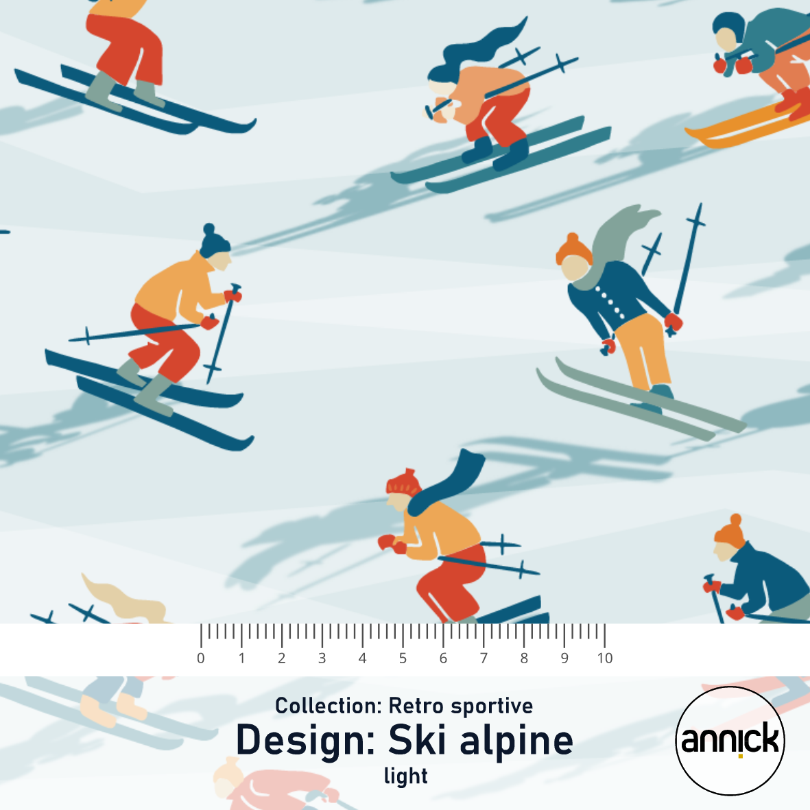 Bio Summersweat Stoff - Retro Ski Alpine Ice Skating Textured - Annick, Winter, Sport, blau, Breite 150 cm Bio Summersweat Stoff - Retro Ski Alpine Ice Skating Textured - Annick, Winter, Sport, blau, Breite 150 cm